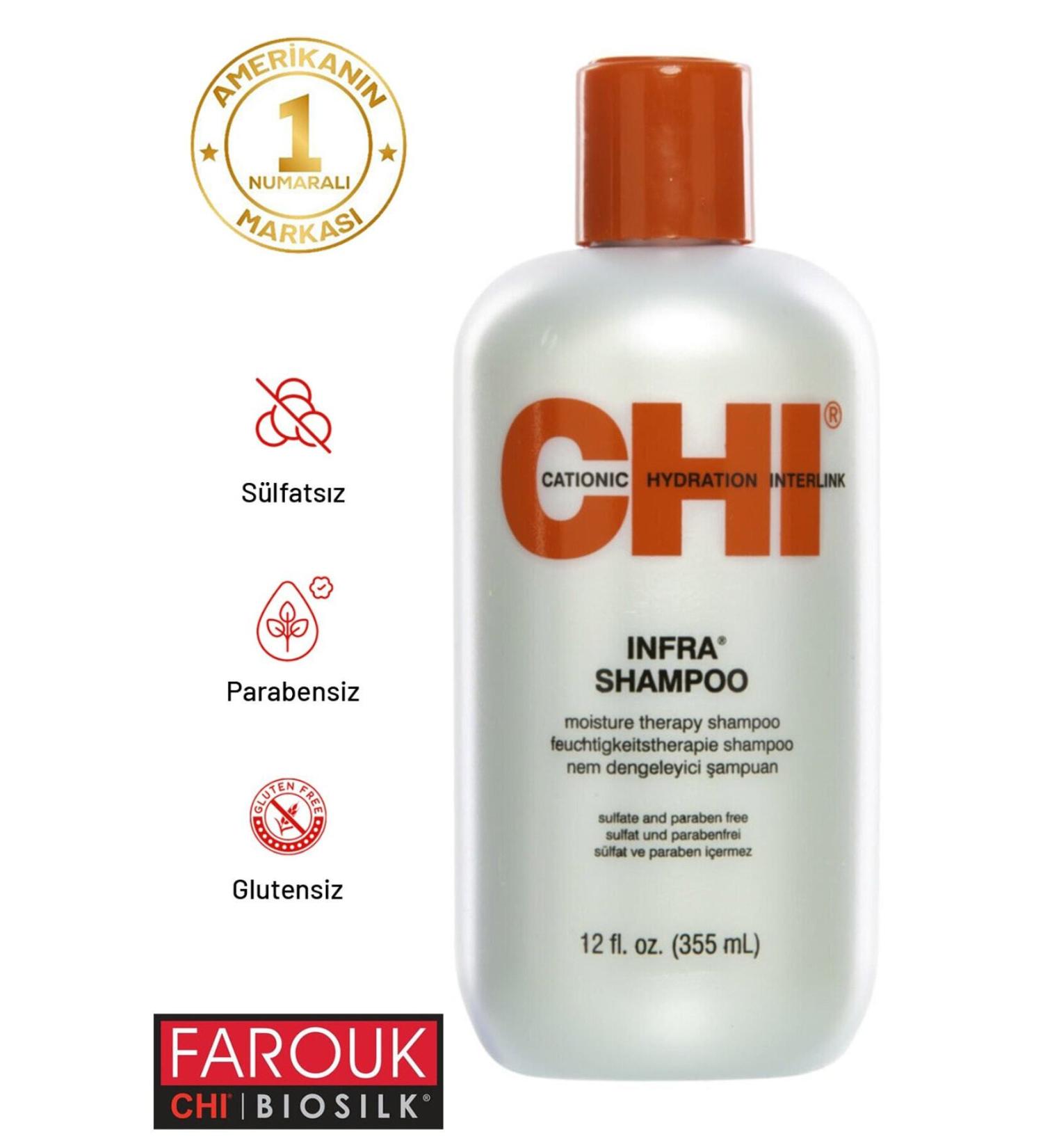 Chi Infra Sulfate Free Shampoo 355 ml - Buy Online on GoSupps.com