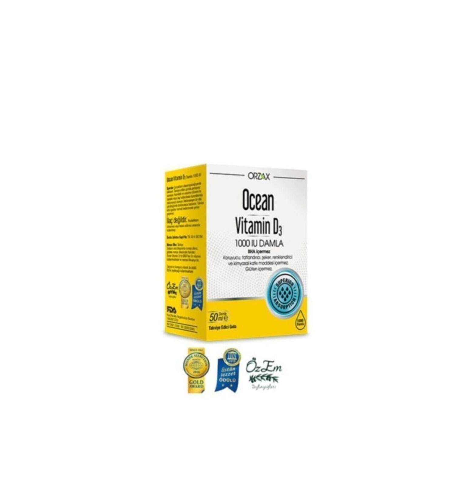 Ocean Vitamin D3 1000 Iu Drops 50 Ml