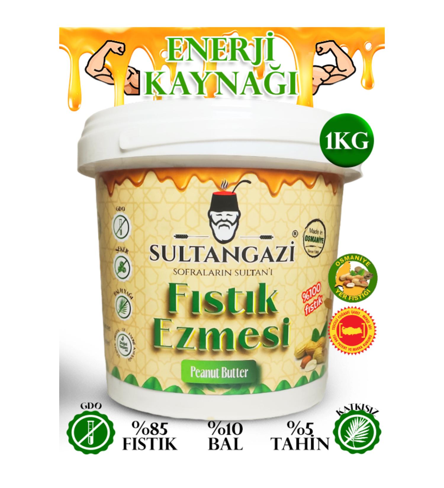 Sultan Gazi Peanut Butter (HONEY SUGAR FREE) Additive-Free 0 Natural Production 1 Kg