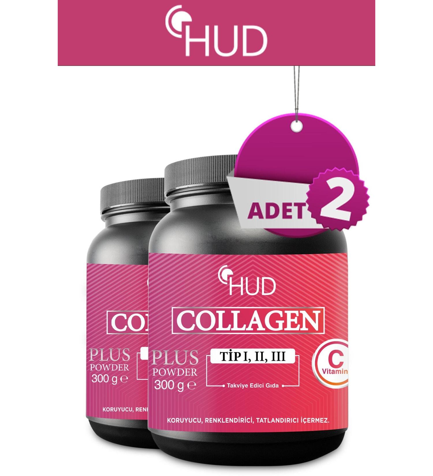 Hud Collagen Plus Powder 300 Gr - Powder Collagen 2 Pieces - Buy Online on GoSupps.com