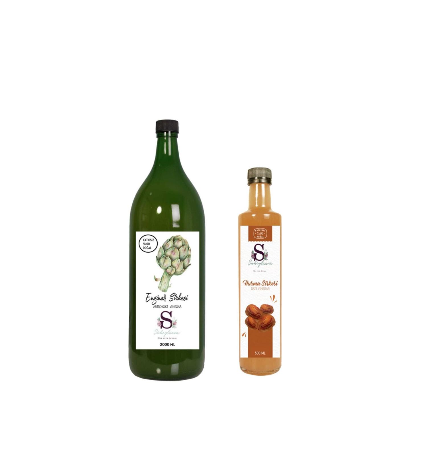 S heylaana Natural Artichoke Vinegar 2000 Ml - Natural Date Vinegar 500 Ml