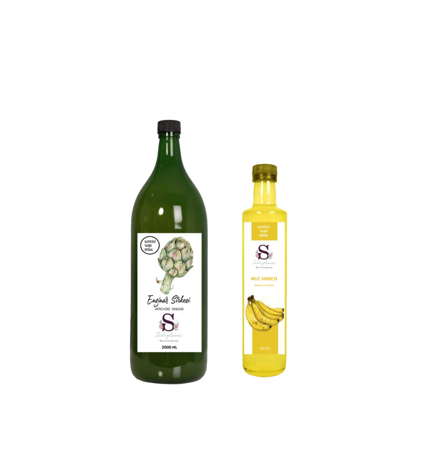 S heylaana Natural Artichoke Vinegar 2000 Ml - Natural Banana Vinegar 500 Ml