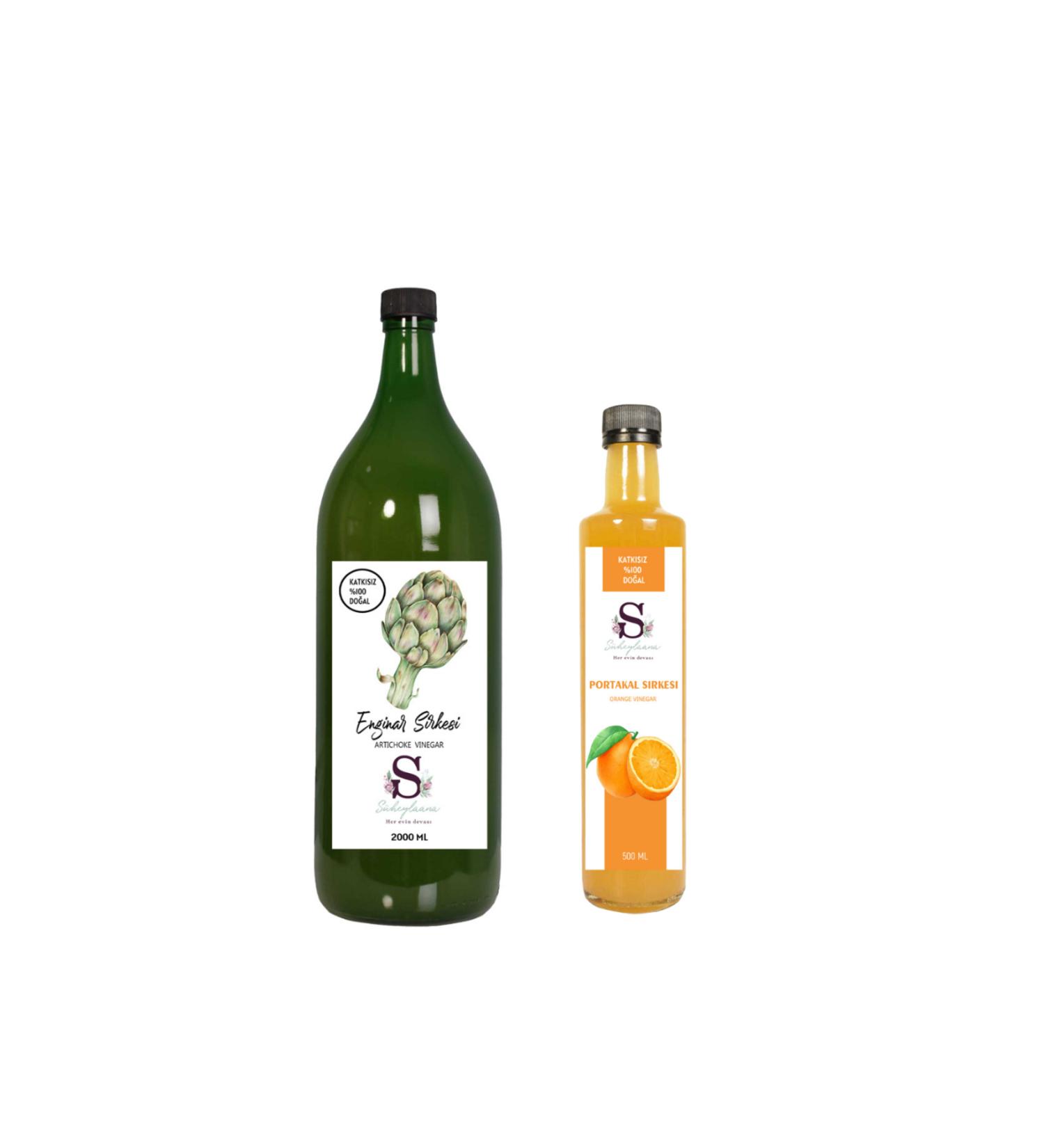 S heylaana Natural Artichoke Vinegar 2000 Ml - Natural Orange Vinegar 500 Ml