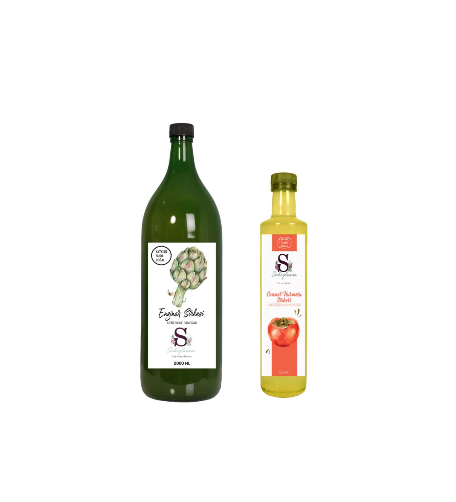 Suheylaana Natural Artichoke Vinegar 2000 Ml - Natural Papaya Vinegar 500 Ml
