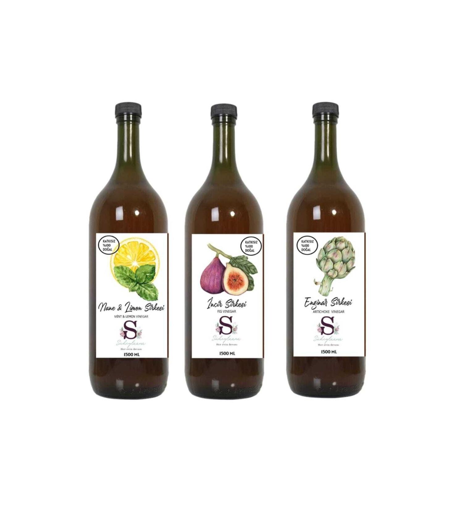 S heylaana Natural Mint & Lemon Fig and Artichoke Vinegar 1500 ml