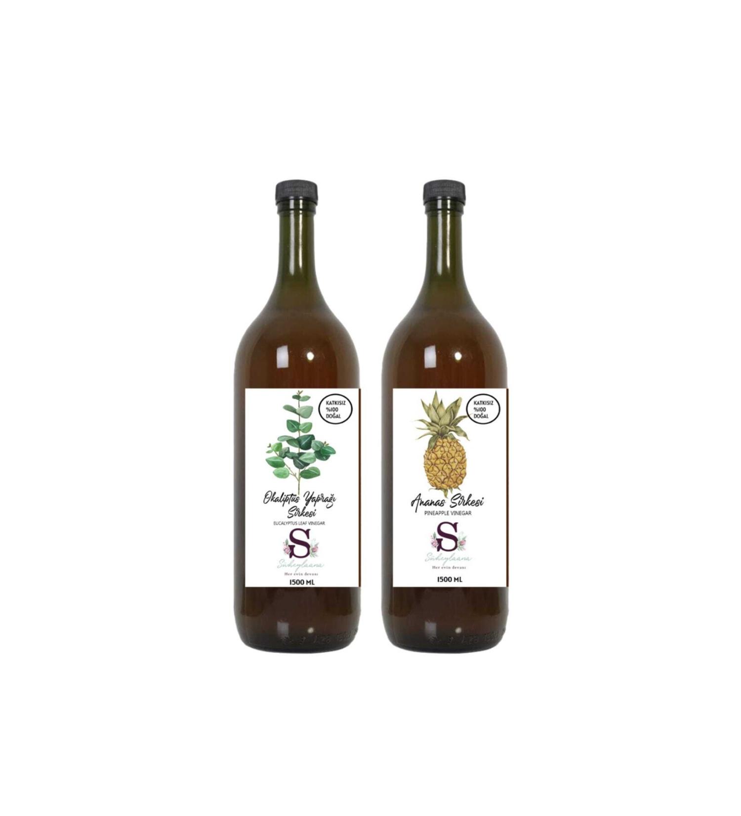 Suheylaana Natural Pineapple Vinegar 1500 Ml And Natural Eucalyptus Leaf Vinegar 1500 Ml