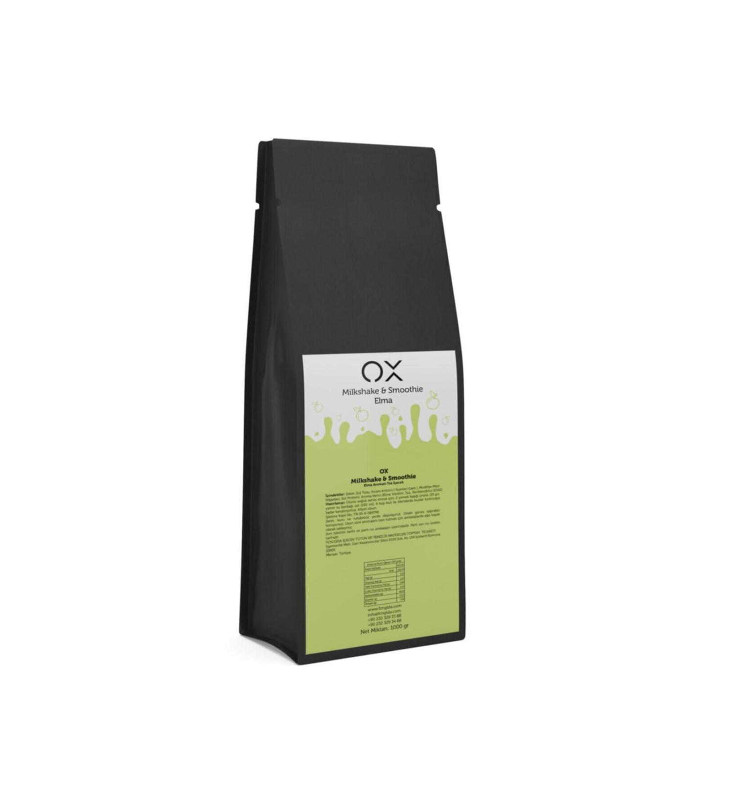 OX Milkshake Apple Milkshake Drink Powder Smoothie Foil Packaging 1000 G