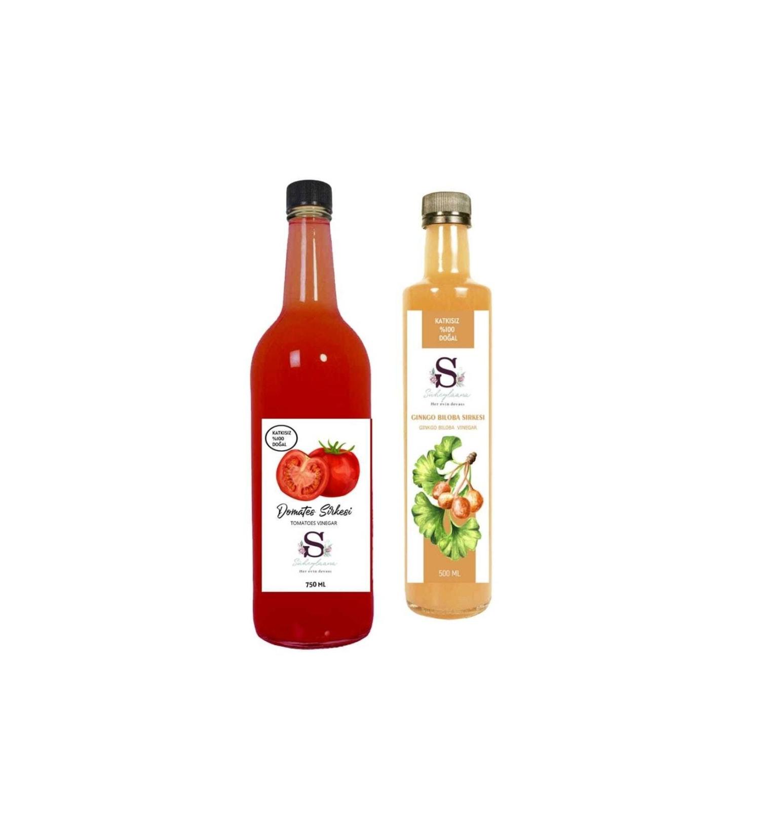 Suheylaana Natural Tomato Vinegar 750 Ml And Natural Ginkgo Biloba Vinegar 500 Ml
