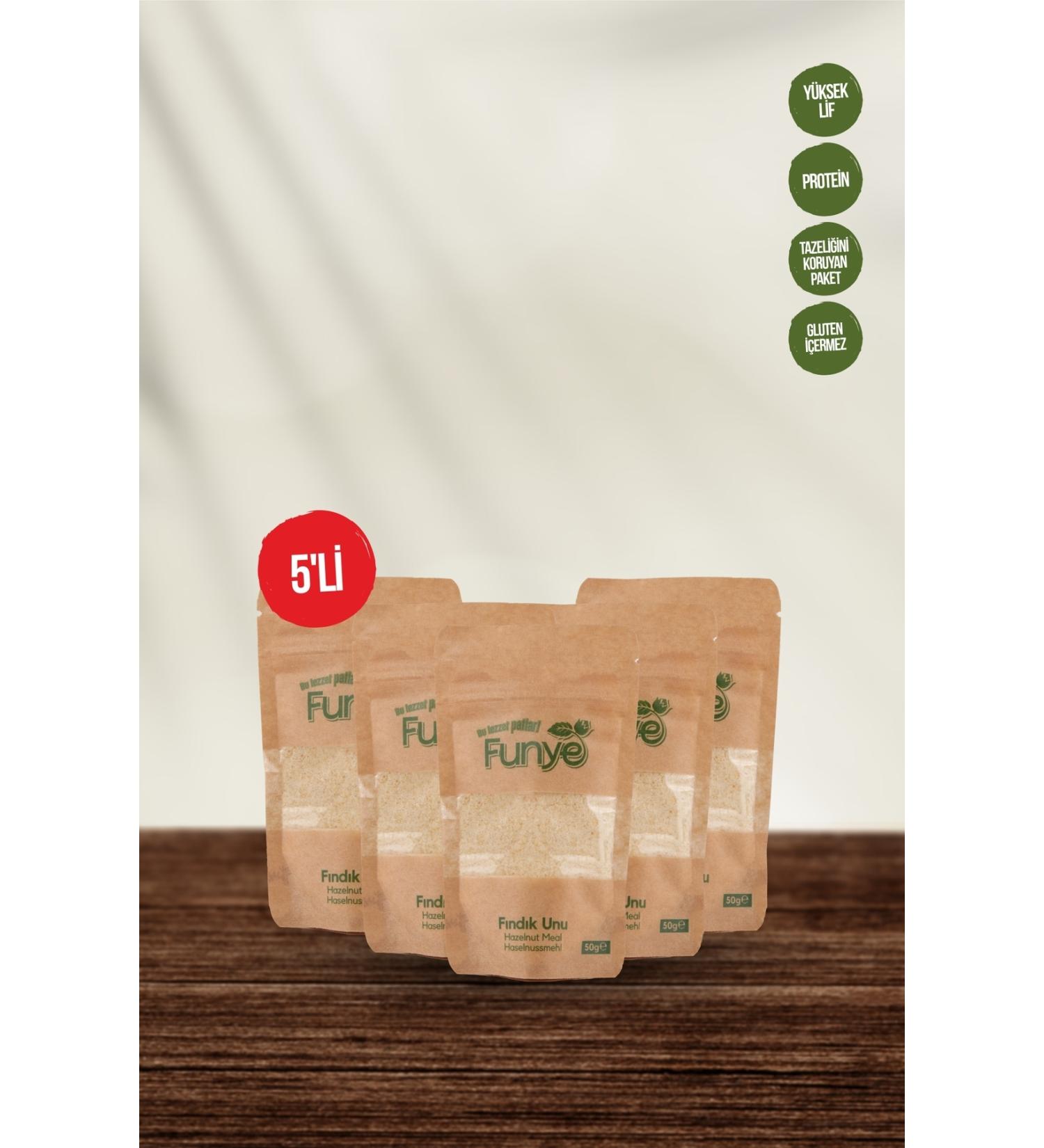 FUNYE Hazelnut Flour - Kraft (50 gr) x 5 Pieces
