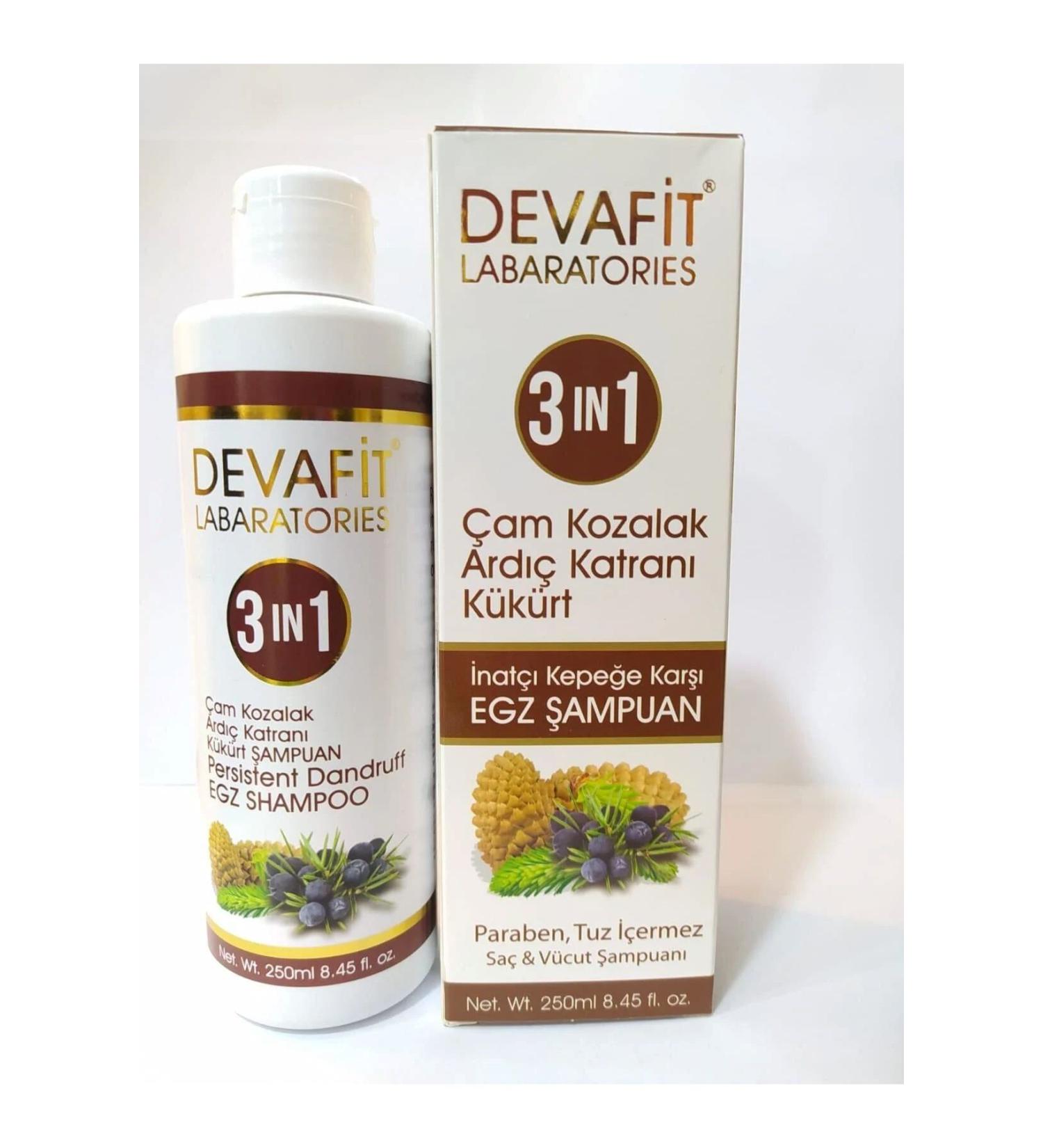 DEVAFIT Devafit Pine Cone Juniper Tar Sulfur Essence Shampoo 250 ml