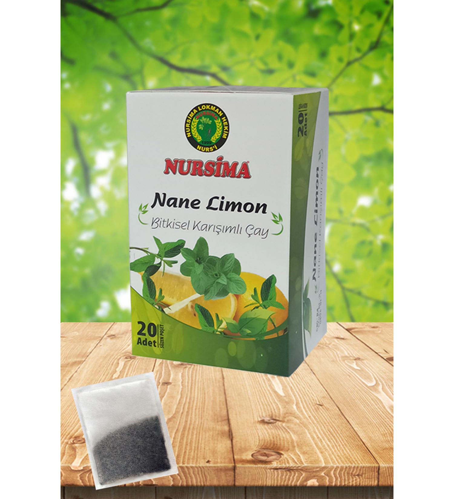 Nursima Mint Lemon Herbal Mixed Tea 20 Filter Bags