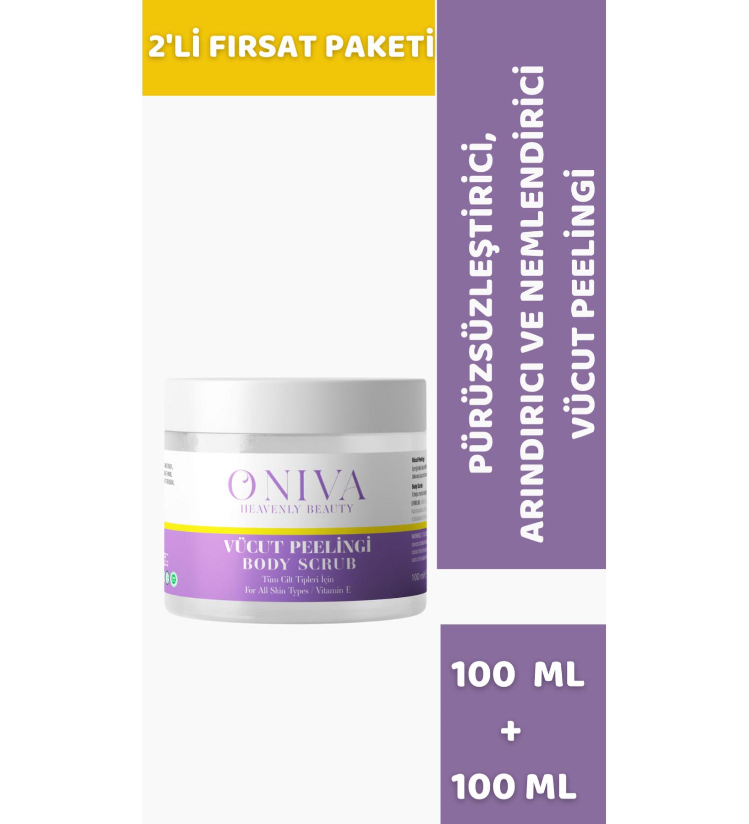 oniva 2-Pack Smoothing Purifying and Moisturizing Body Peeling Body Scrub 150ml.