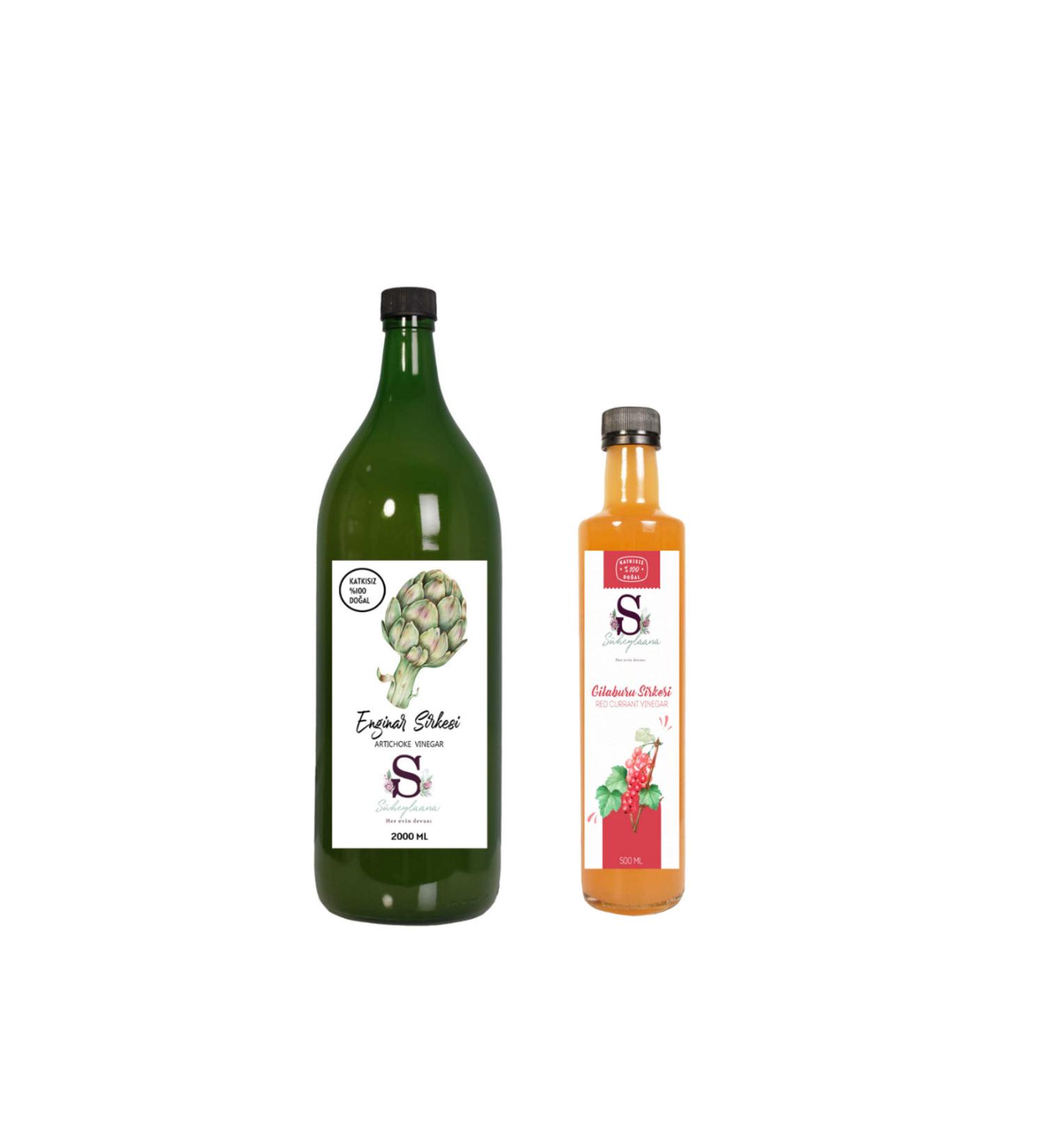 S heylaana Natural Artichoke Vinegar 2000 Ml - Natural Gilaburu Vinegar 500 Ml