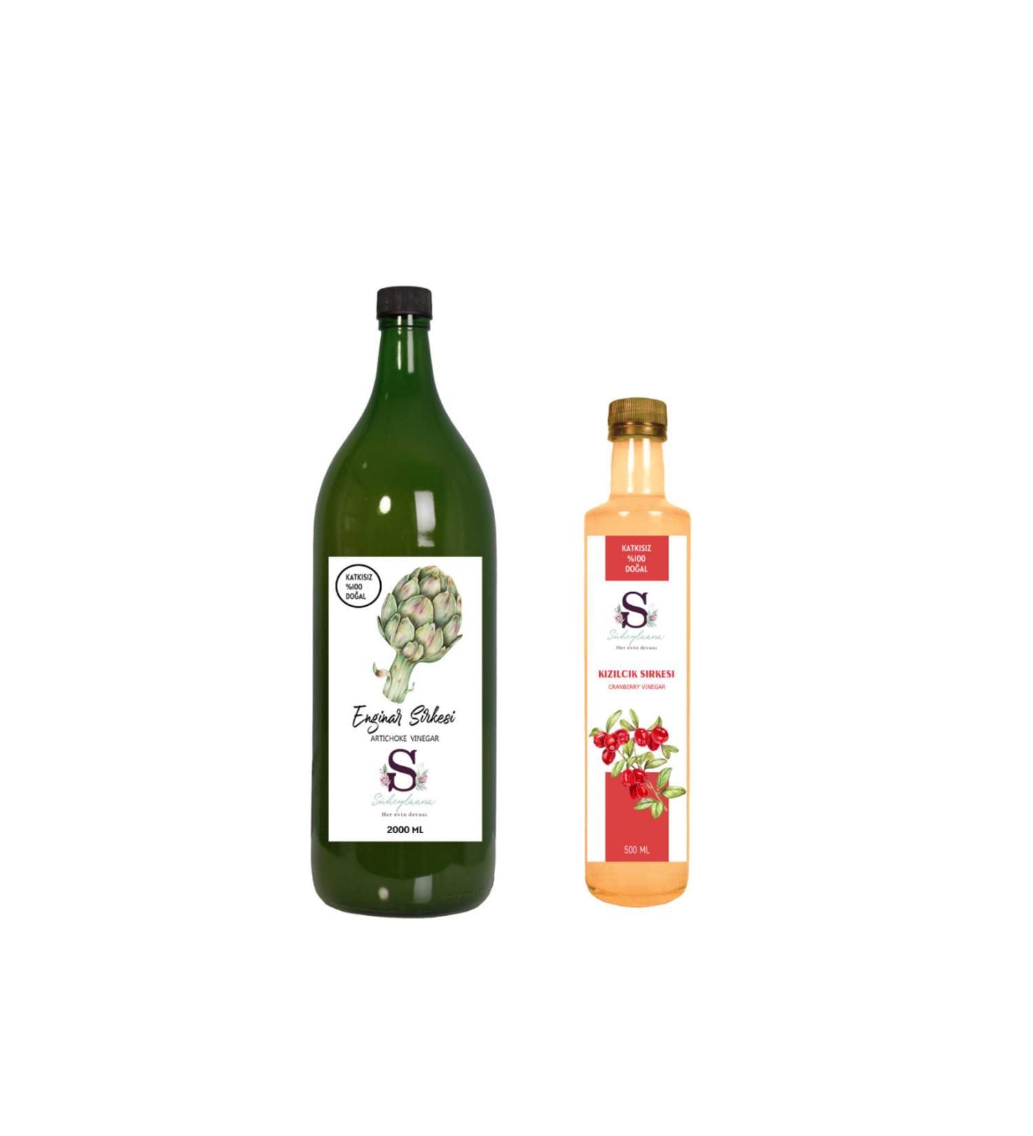S heylaana Natural Artichoke Vinegar 2000 Ml - Natural Cranberry Vinegar 500 Ml