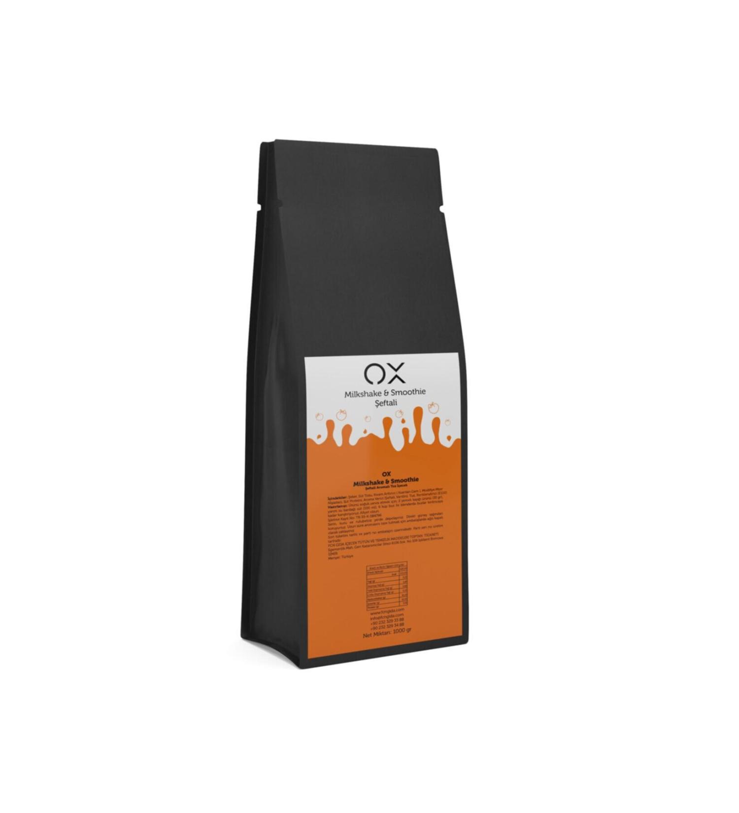 OX Milkshake Peach Milkshake Drink Powder Smoothie Foil Packaging 1000 G