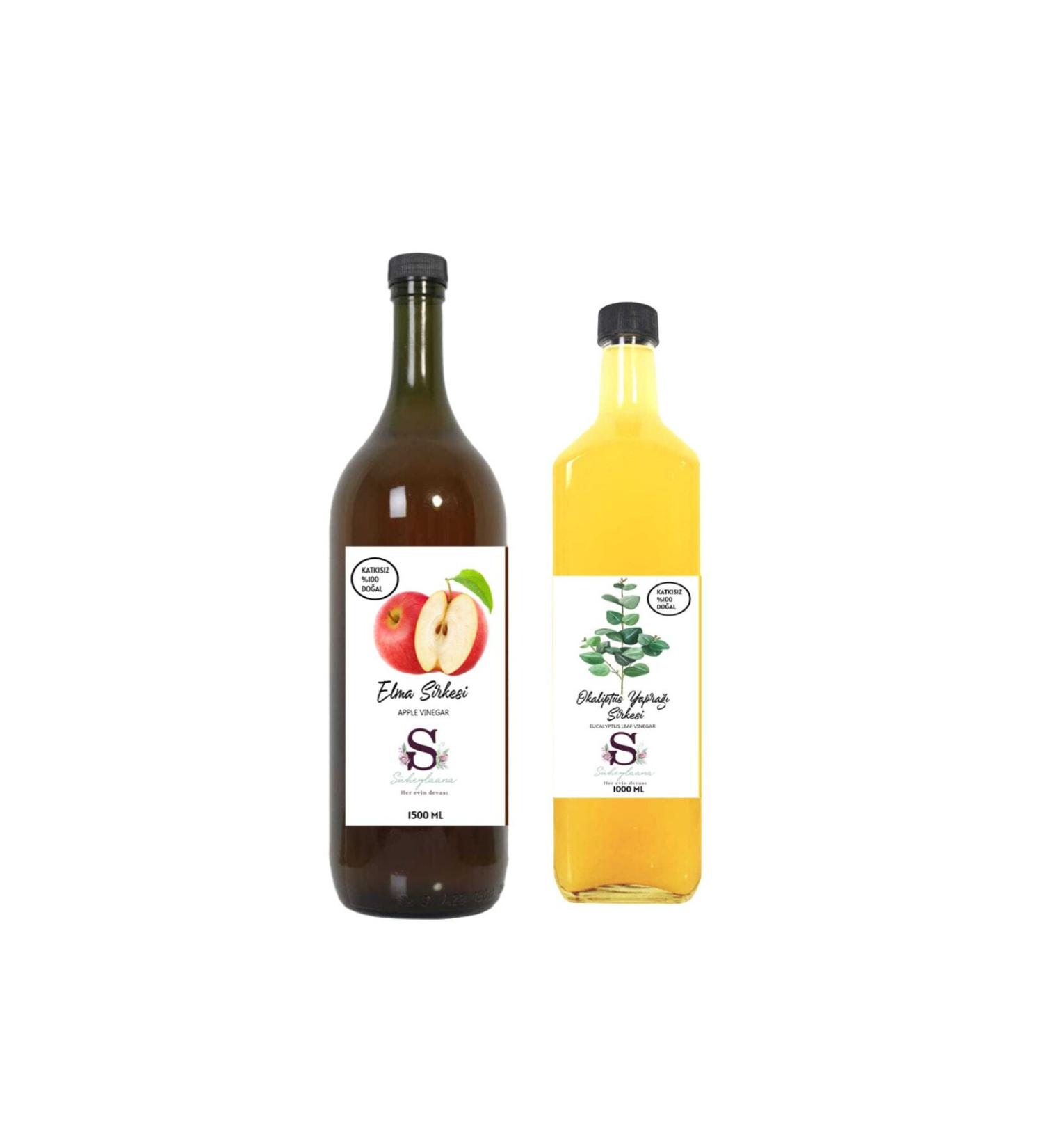 Suheylaana Natural Apple Cider Vinegar 1500 Ml And Natural Eucalyptus Leaf Vinegar 1000 Ml