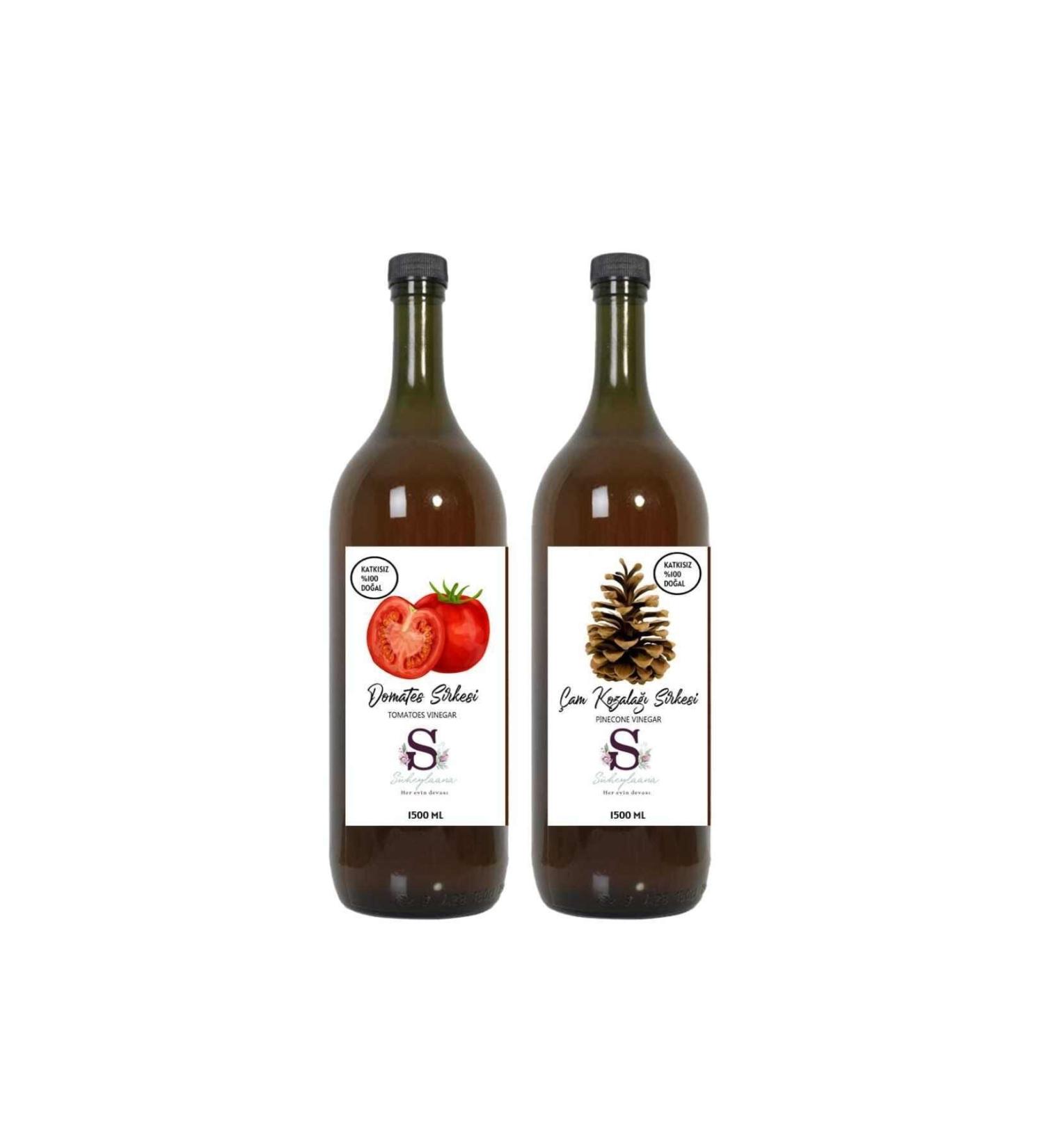Suheylaana Natural Tomato Vinegar 1500 Ml - Natural Pine Cone Vinegar 1500 Ml