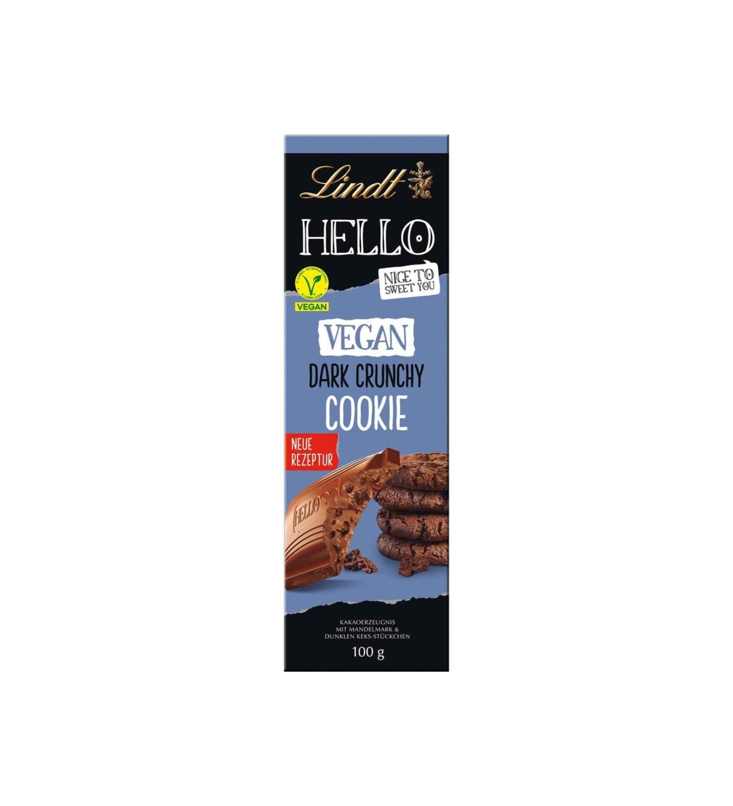 Lindt Hello Vegan Dark Crunchy Cookie 100g