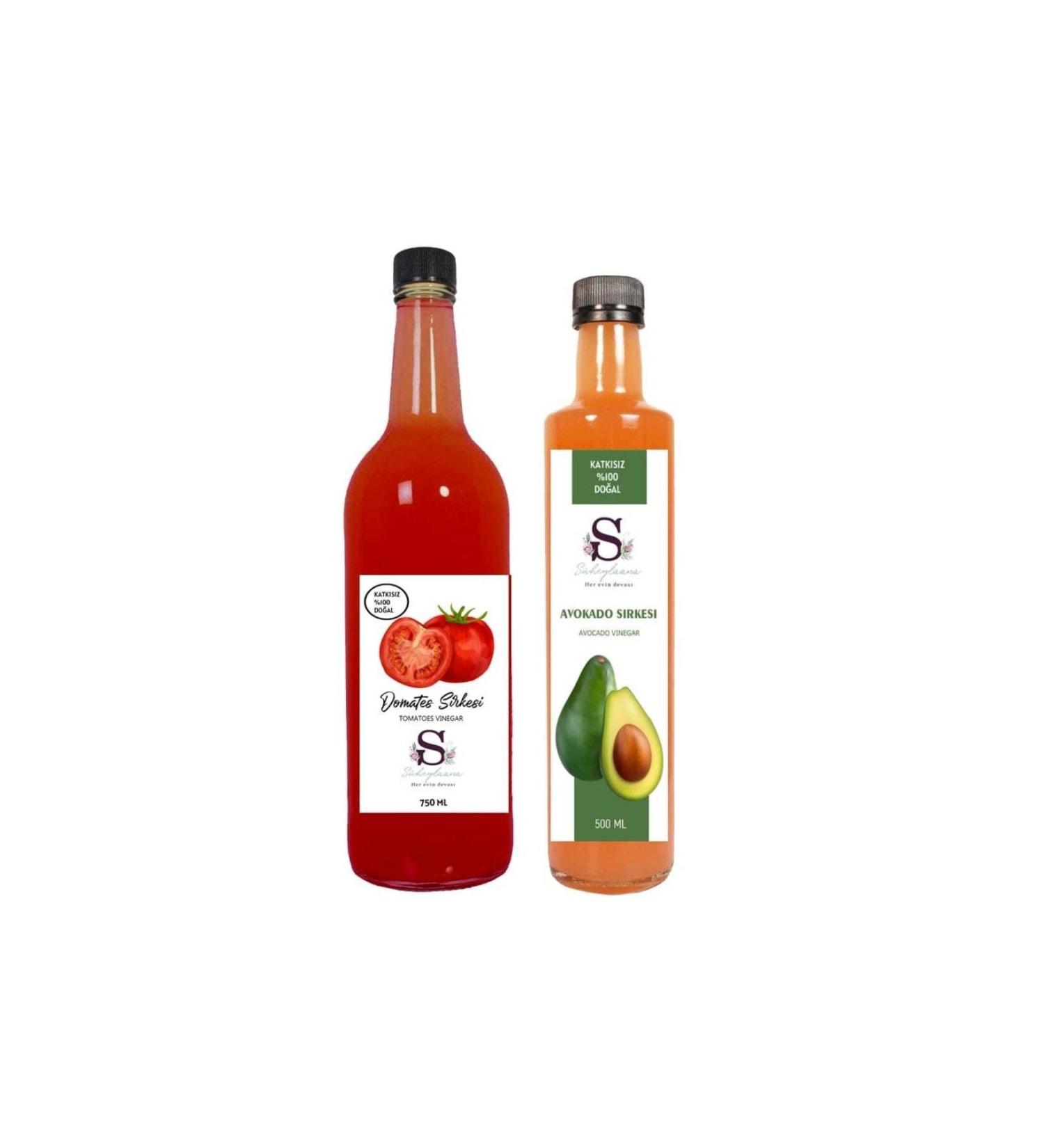 Suheylaana Natural Tomato Vinegar 750 Ml And Natural Avocado Vinegar 500 Ml