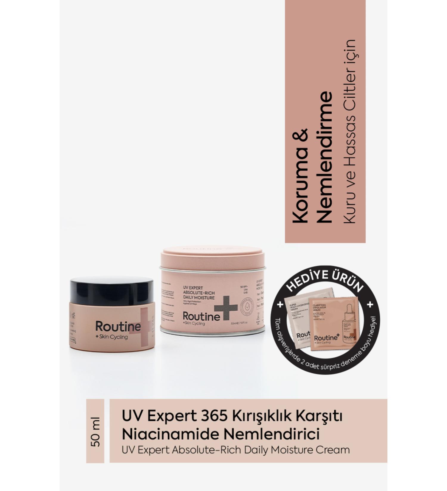 Routine+ Sunscreen Cream | Anti-Wrinkle Spf50 Niacinamide Moisturizing Cream - Buy Online on GoSupps.com