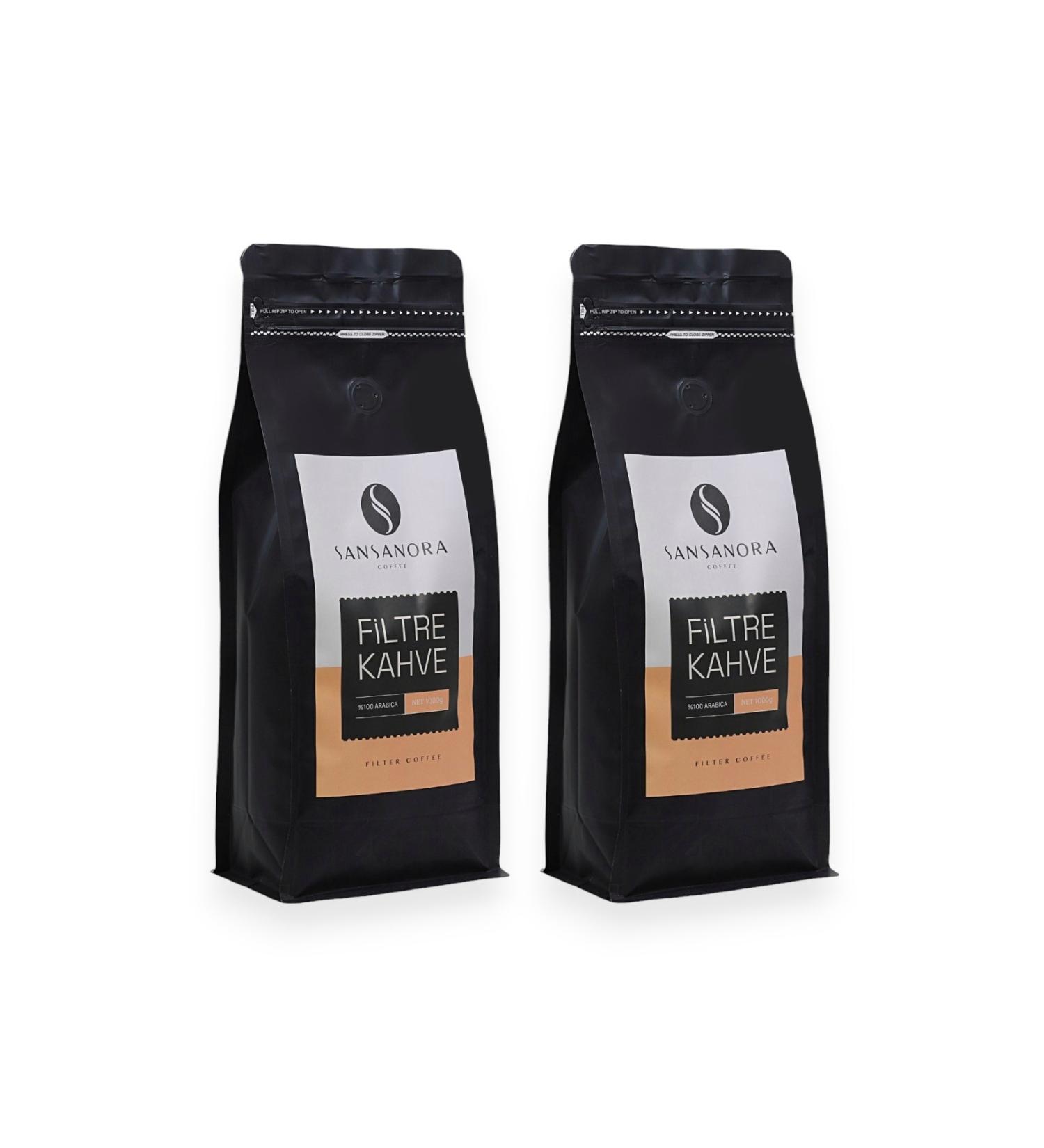 SANSANORA Ground Filter Coffee Economic Package 2x1000 G