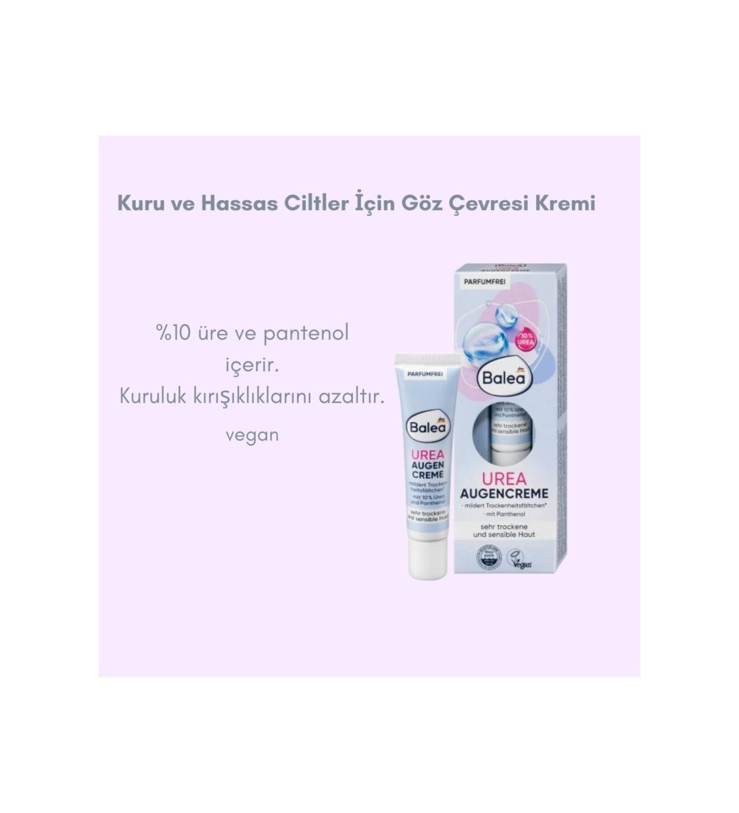 BALEA EYE CONTOUR CREAM WITH UREA VEGAN 15 ML GERMAN QUALITY