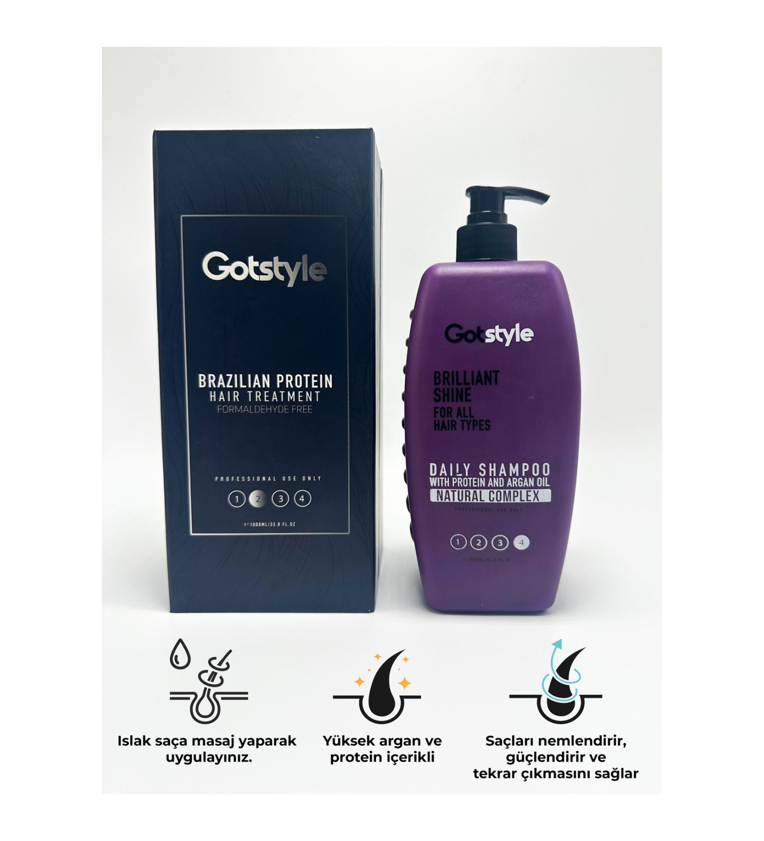 Got Style High protein moisturizing and strengthening Argan Shampoo-1000 ml.