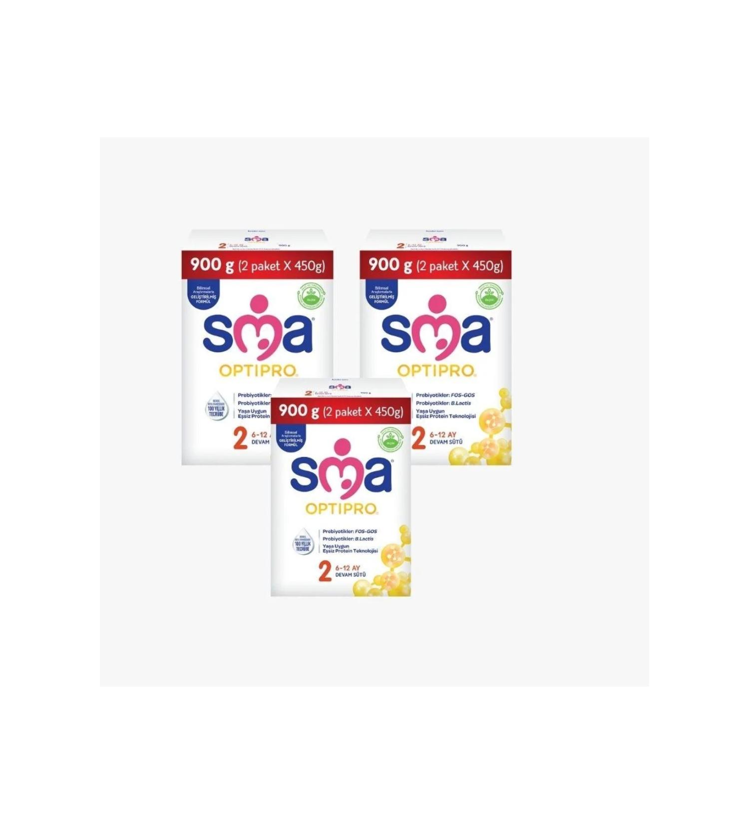 SMA Optipro 2 Probiotic Follow-On Milk 3 Pack 900 gr