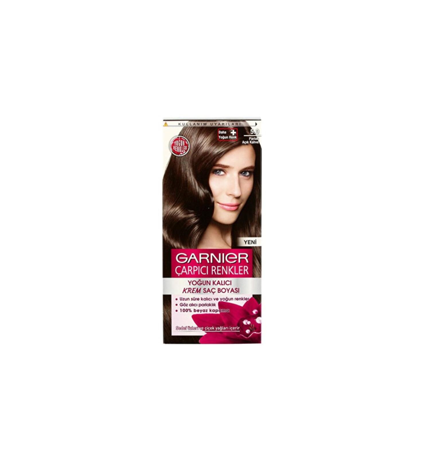 Garnier Hair Dye Color Natural Striking Colors Bright Light Brown 5.0 3600542384414