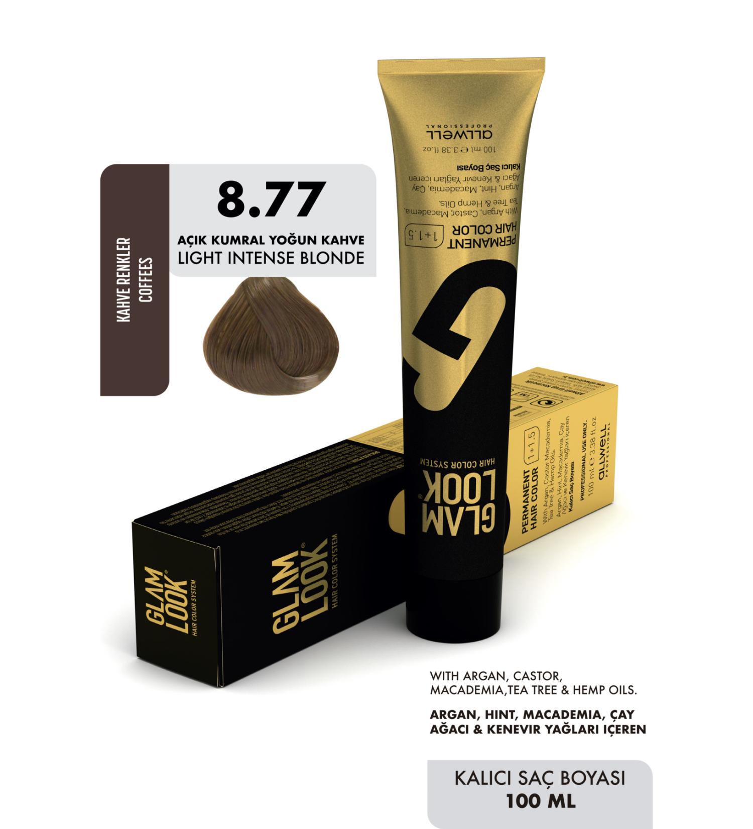 glam look Glamlook Hair Color Light Intense / light Blonde Intense Brown 8.77 1000 Ml Permanent Hair Dye - Buy Online on GoSupps.com