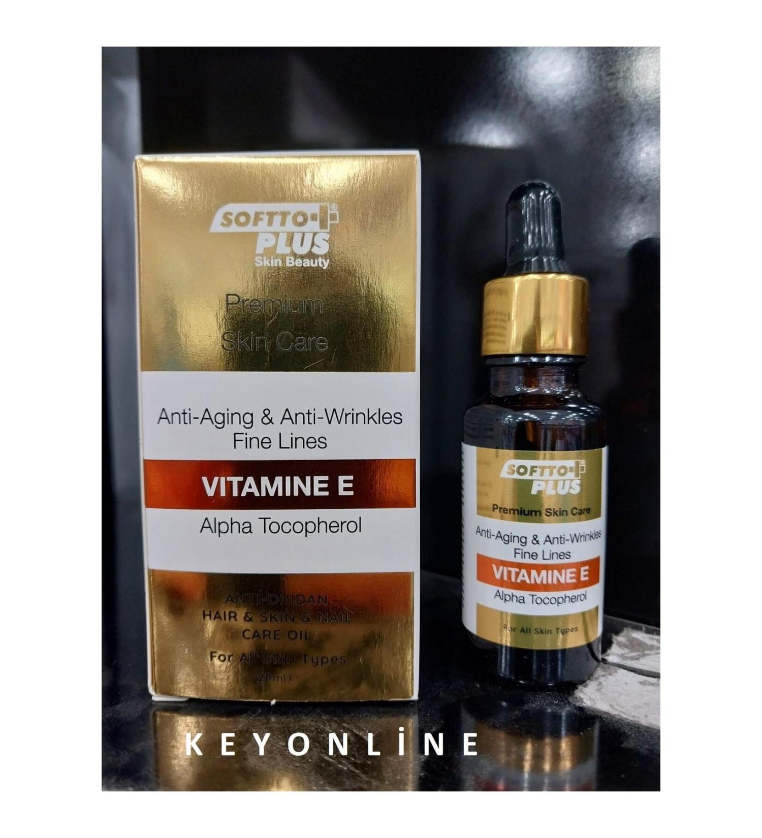 Softto Plus Premium Skin Care Anti-aging & Anti-wrinkles Fine Lines Vitamine Alpha Tocopherol Care Oil 200 Ml