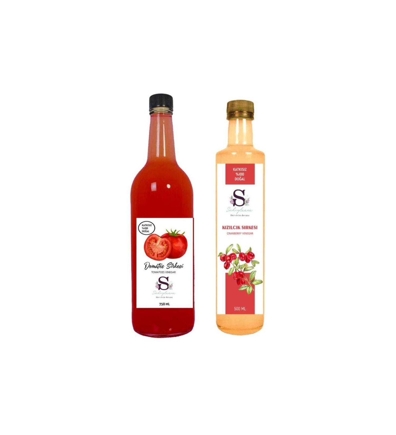 Suheylaana Natural Tomato Vinegar 750 Ml And Natural Cranberry Vinegar 500 Ml