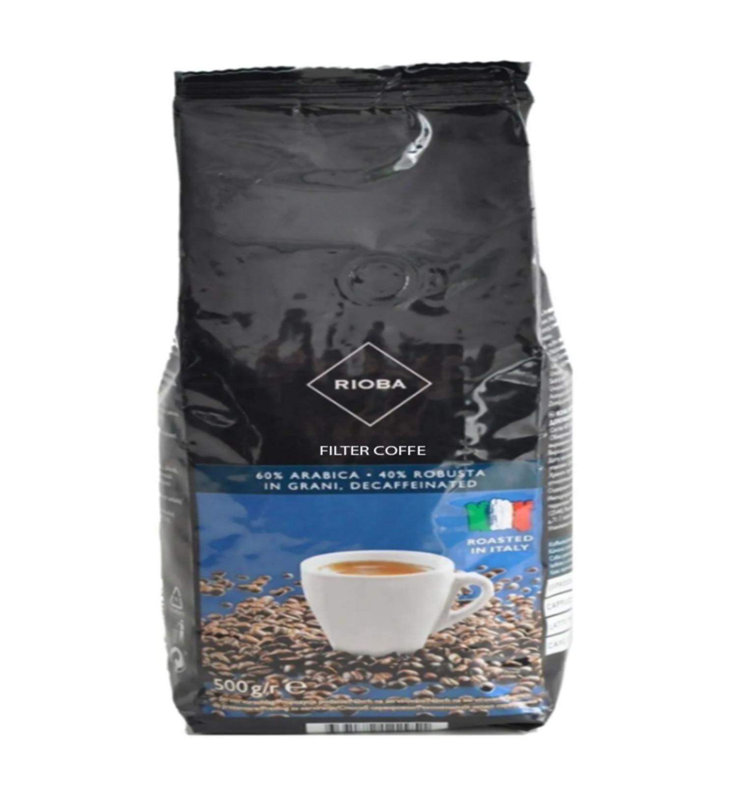 Rioba Arabica Robusta In Grani *decaffeinated Ground Filter Coffee 500 Gr - Buy Online on GoSupps.com