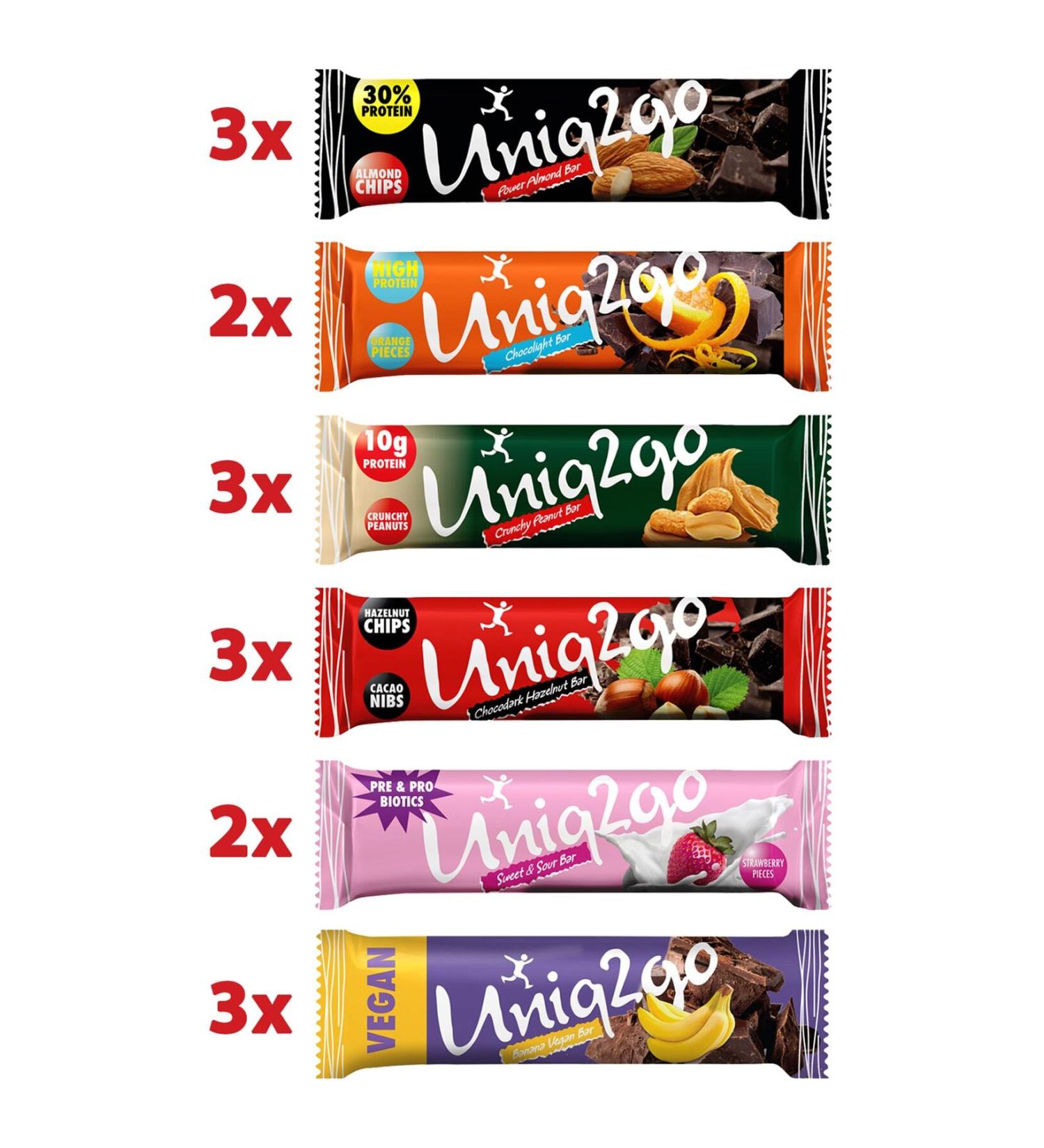Uniq2go Mixed Midi Series 16 Piece Protein Bar
