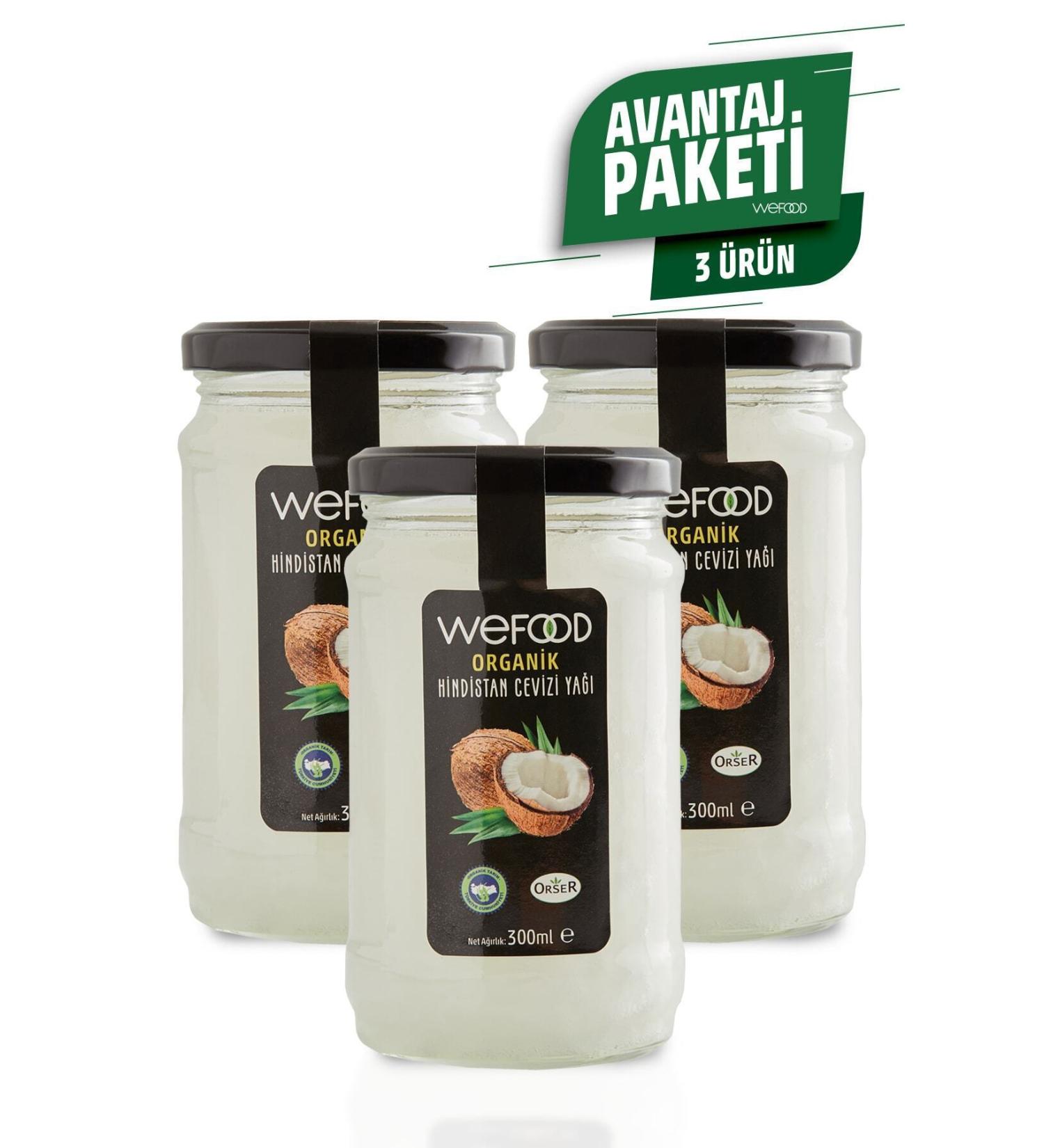Wefood Organic Coconut Oil 300 Ml Pack of 3
