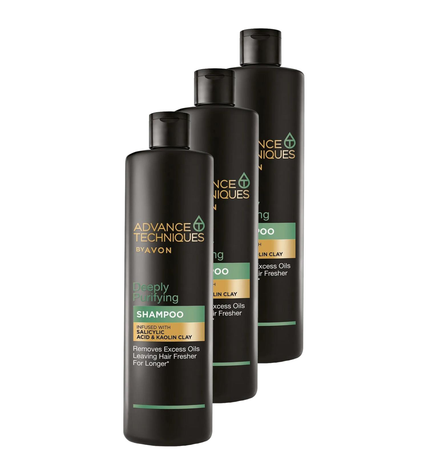 Avon Depply Purifying Shampoo for Oily Hair 400 Ml. Triple Set - Buy Online on GoSupps.com