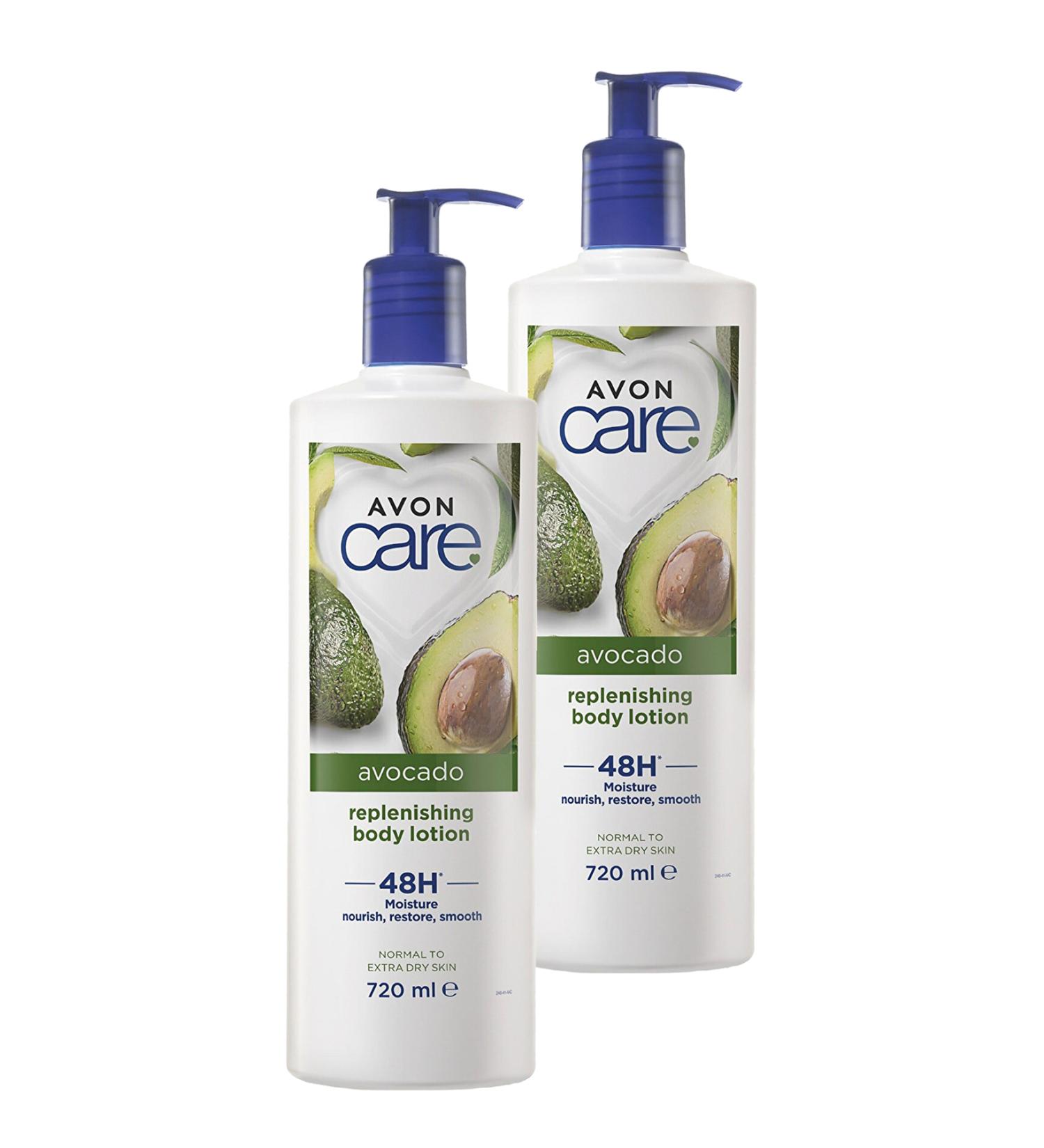 Avon Care Avocado Replenishing Body Lotion with Avocado Oil 720 Ml. Set of Two