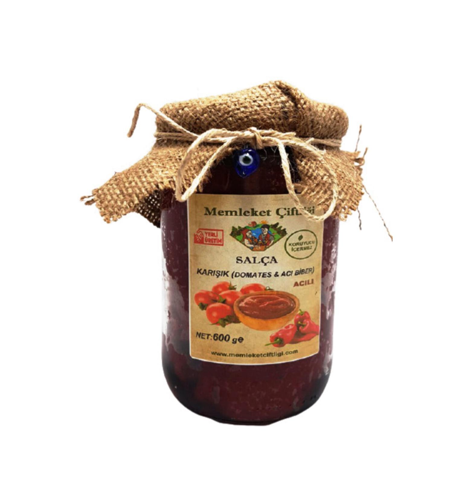 Memleket Farm Mixed Tomato Pepper Spicy Paste 600 gr