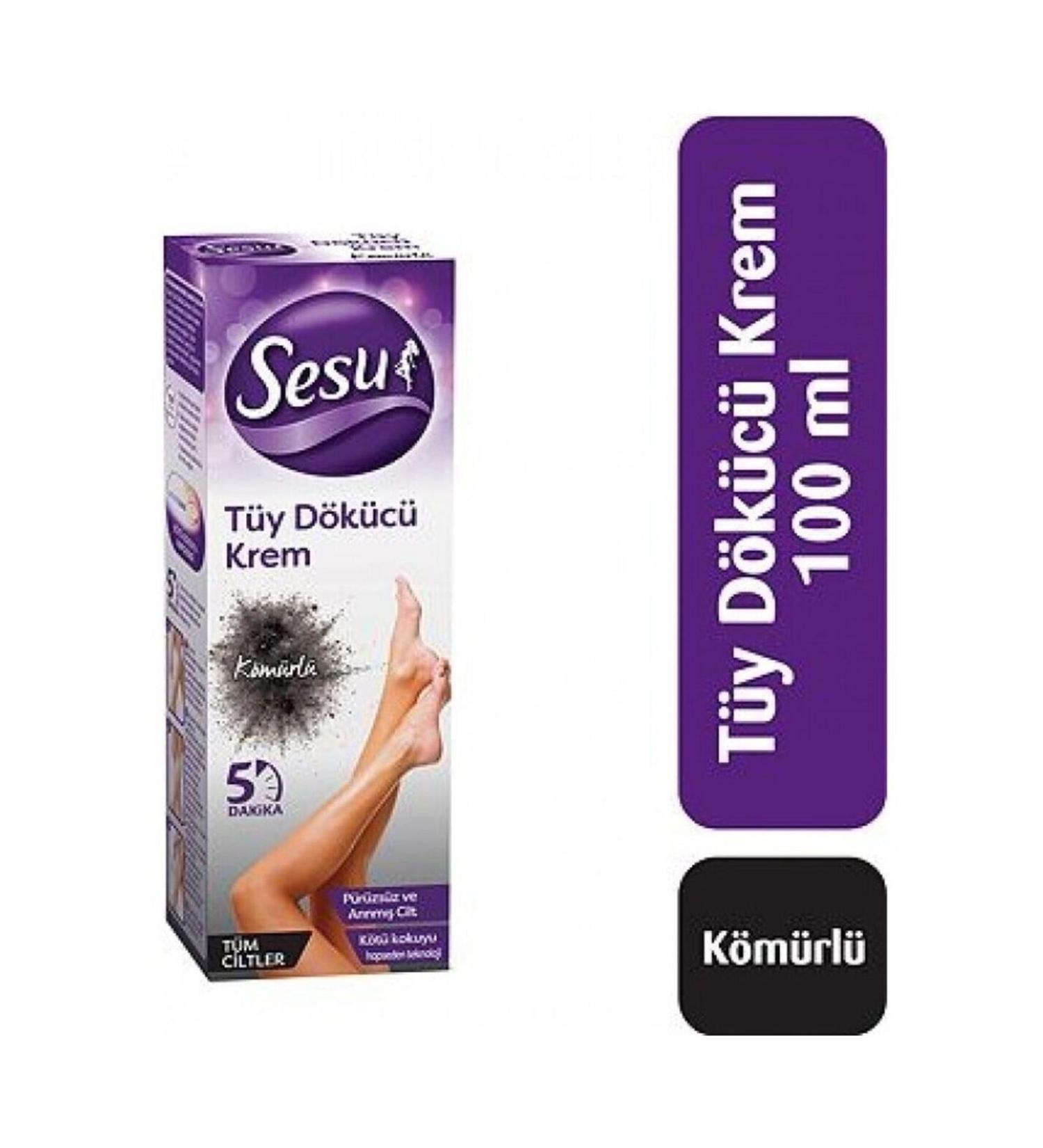 Sesu Hair Removal Charcoal Cream 100 Ml