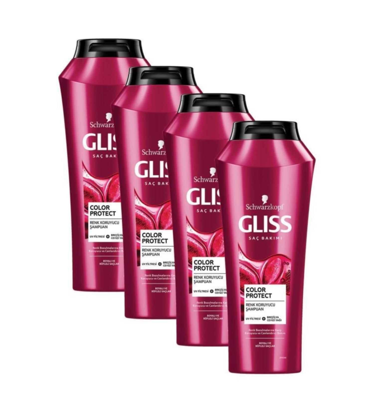 Gliss Color Protect Color Protecting and Revitalizing Shampoo 500 ml 4-pack - Buy Online on GoSupps.com