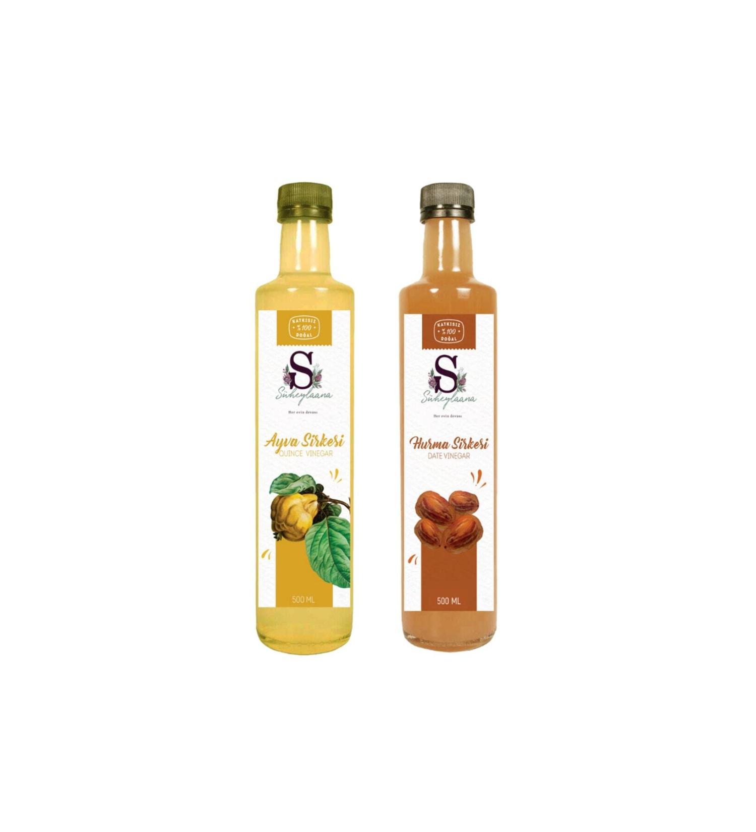 S heylaana Natural Quince Vinegar 500 Ml - Natural Date Vinegar 500 Ml