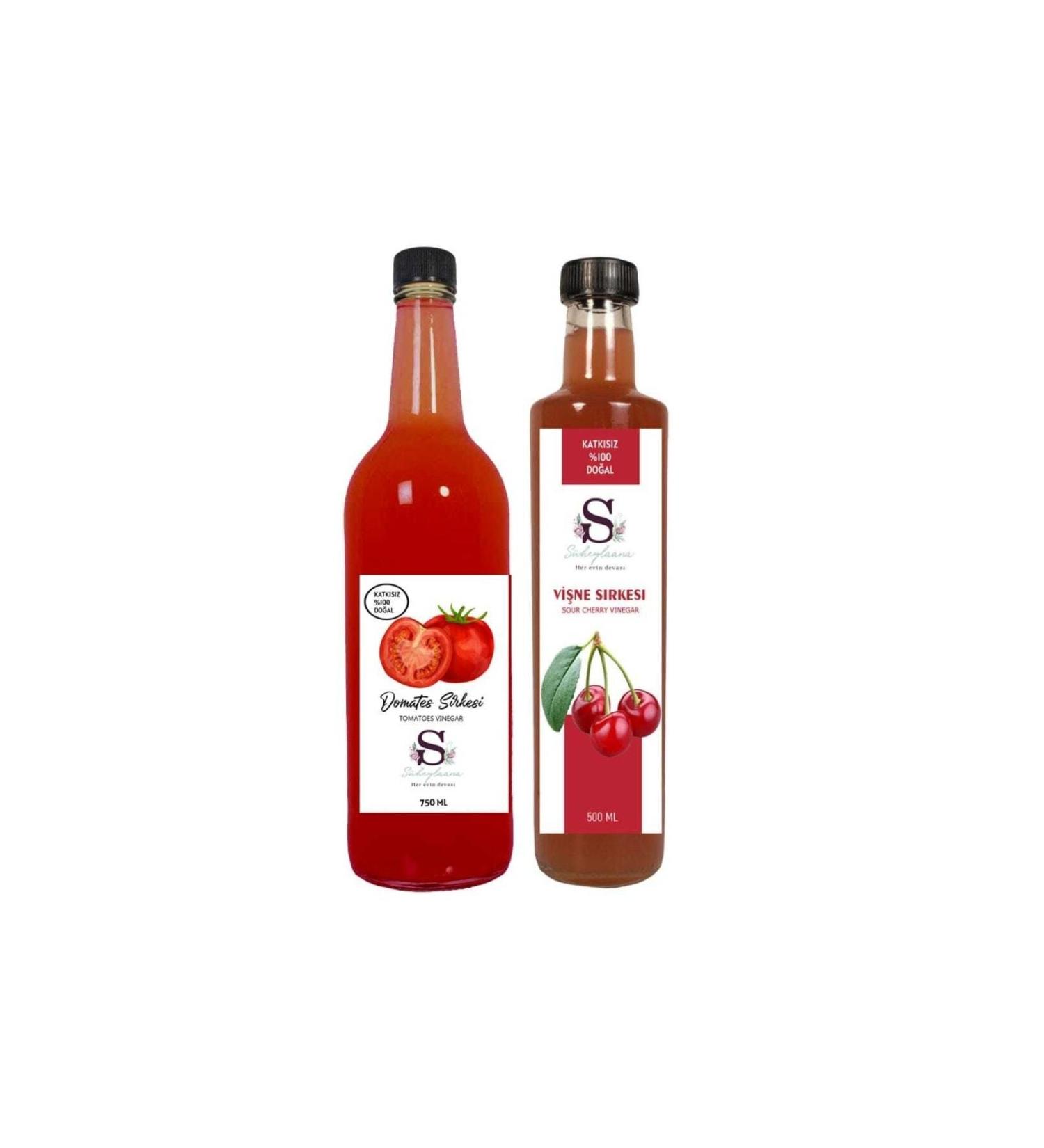 Suheylaana Natural Tomato Vinegar 750 Ml And Natural Cherry Vinegar 500 Ml