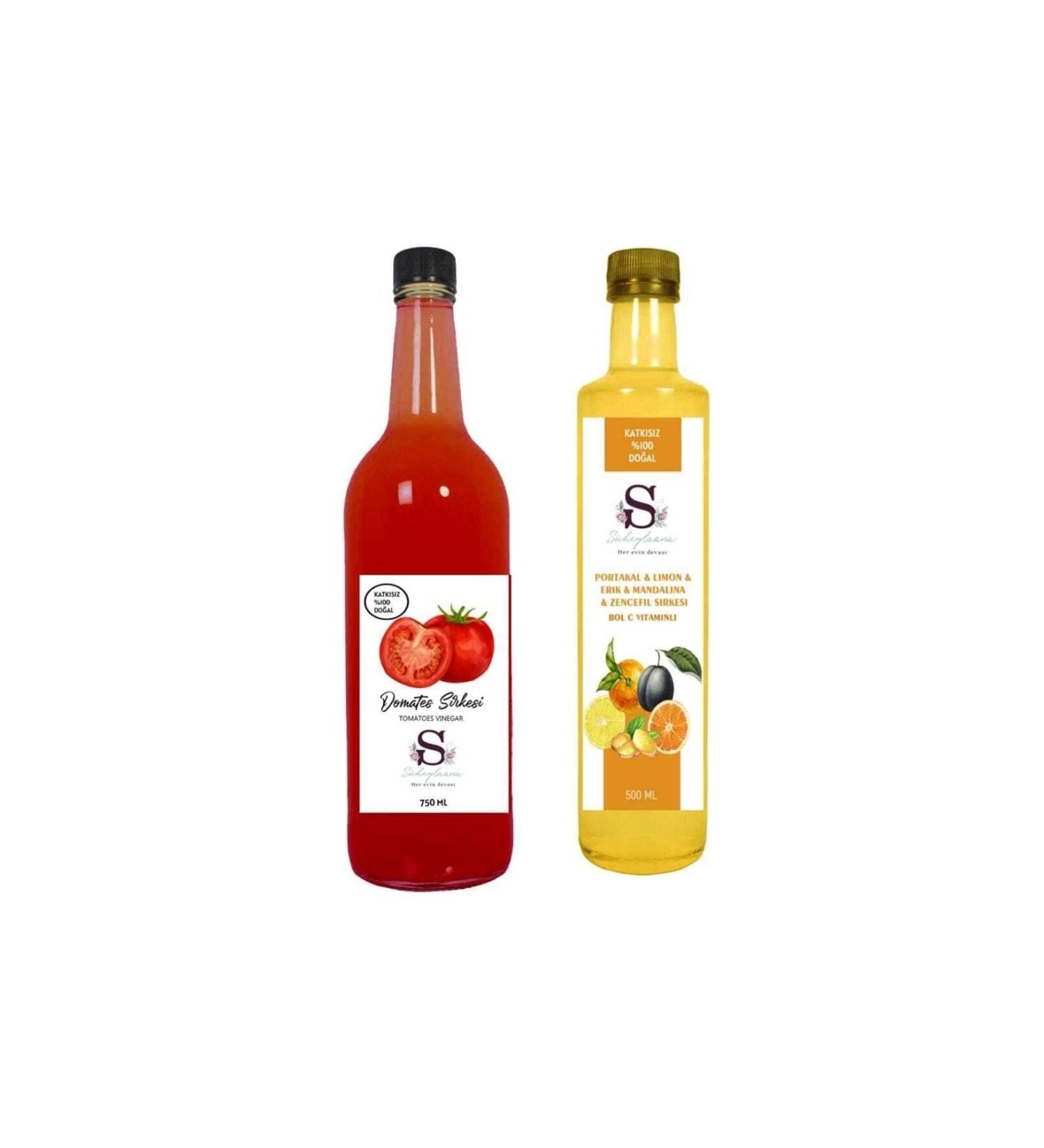 Suheylaana Natural Tomato Vinegar 750 ml and Natural Vitamin C Vinegar 500 ml