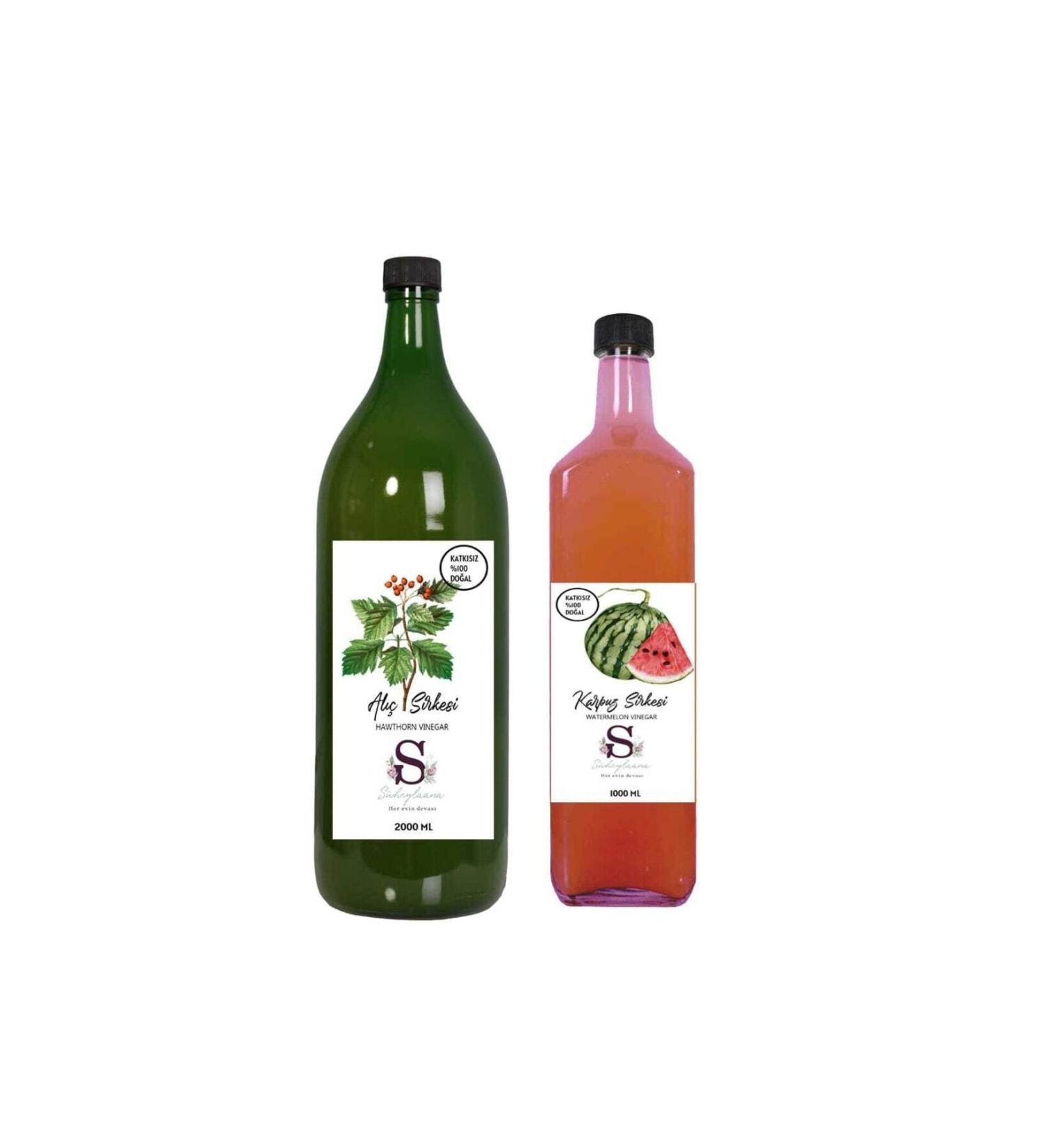 Suheylaana Natural Hawthorn Vinegar 2000 Ml And Natural Watermelon Vinegar 1000 Ml