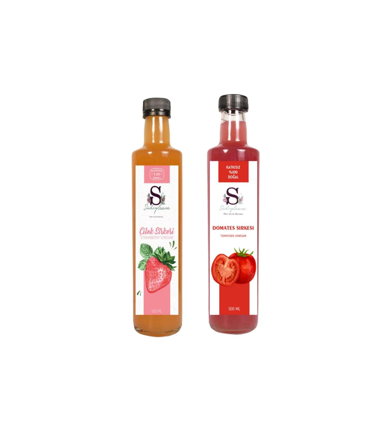 Suheylaana Natural Strawberry Vinegar 500 Ml - Natural Tomato Vinegar 500 Ml