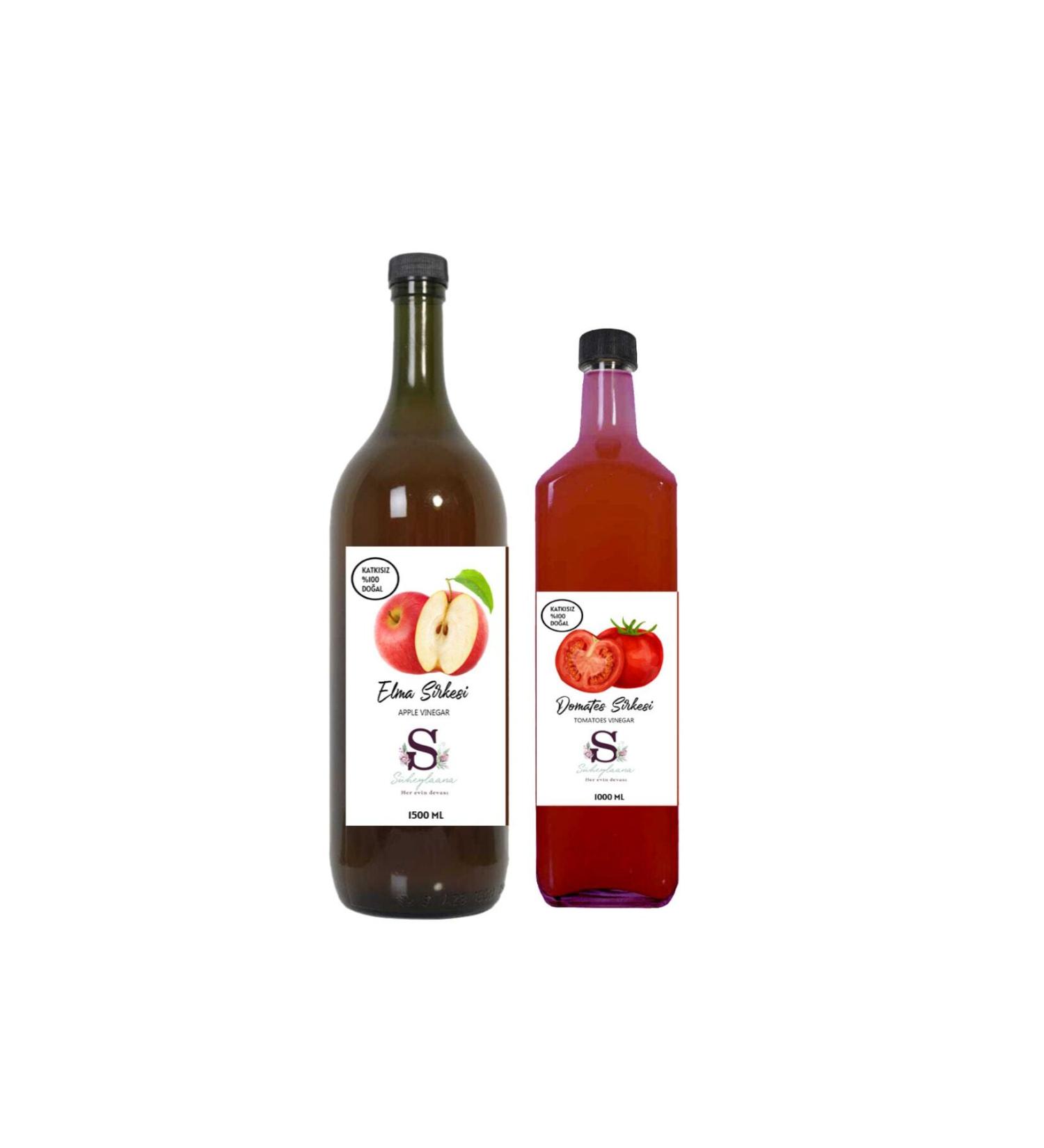 Suheylaana Natural Apple Vinegar 1500 Ml And Natural Tomato Vinegar 1000 Ml