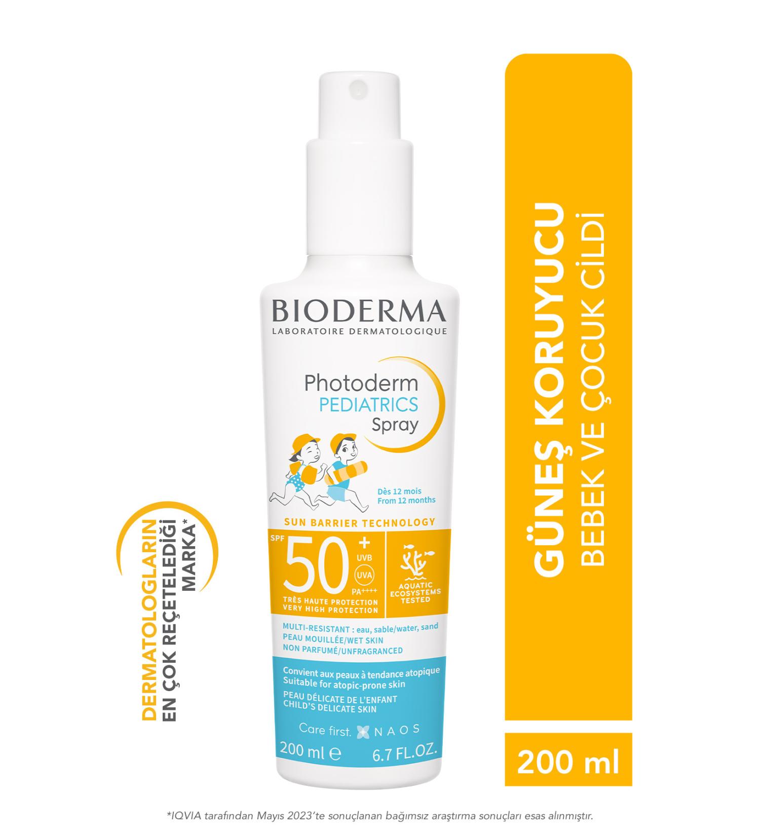 Bioderma Spray SPF50+ Baby Child Very High Protection Sunscreen in Spray Form 200 ml