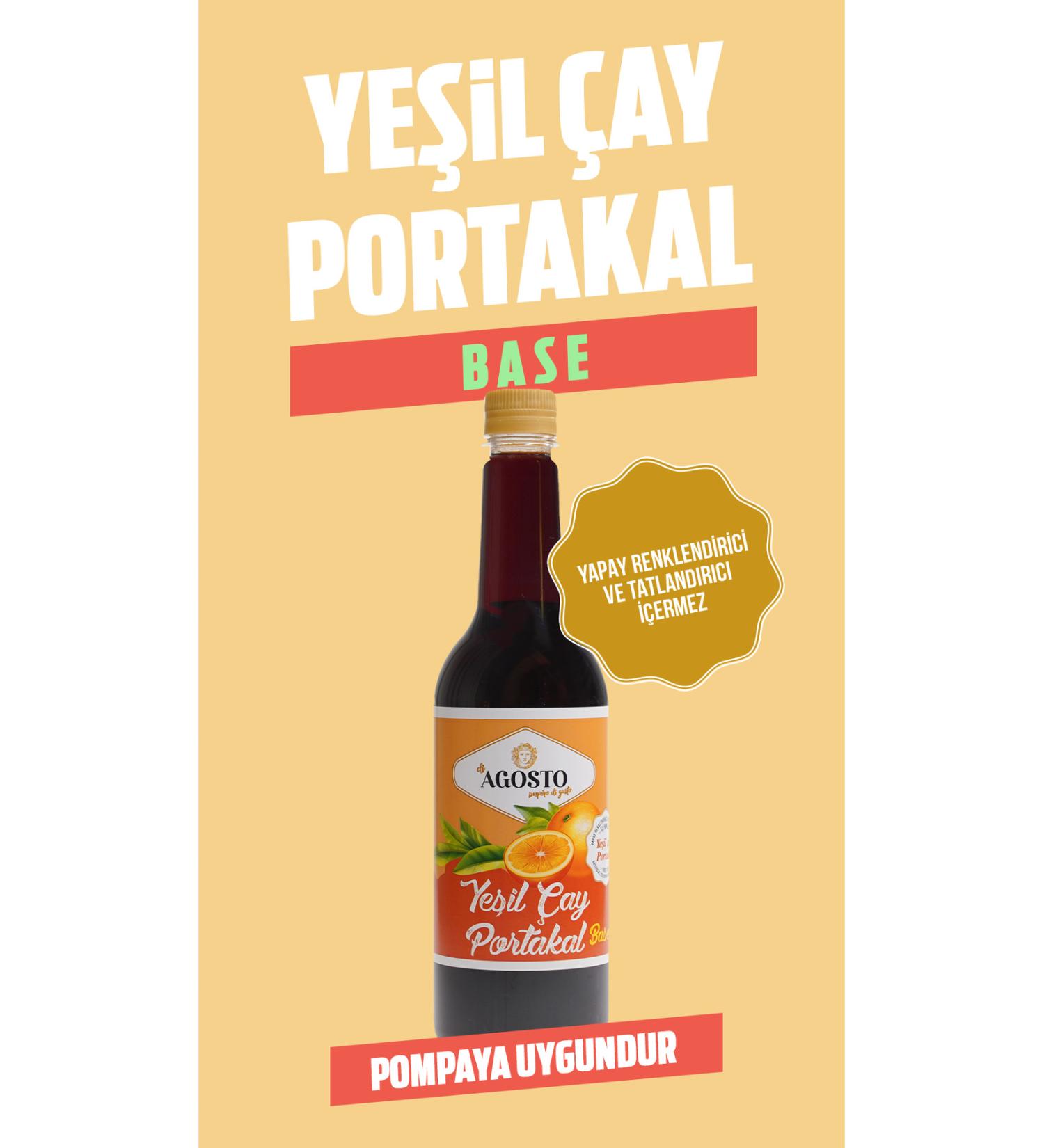 AGOSTO 6 X 750 ml Green Tea & Orange Base Syrup