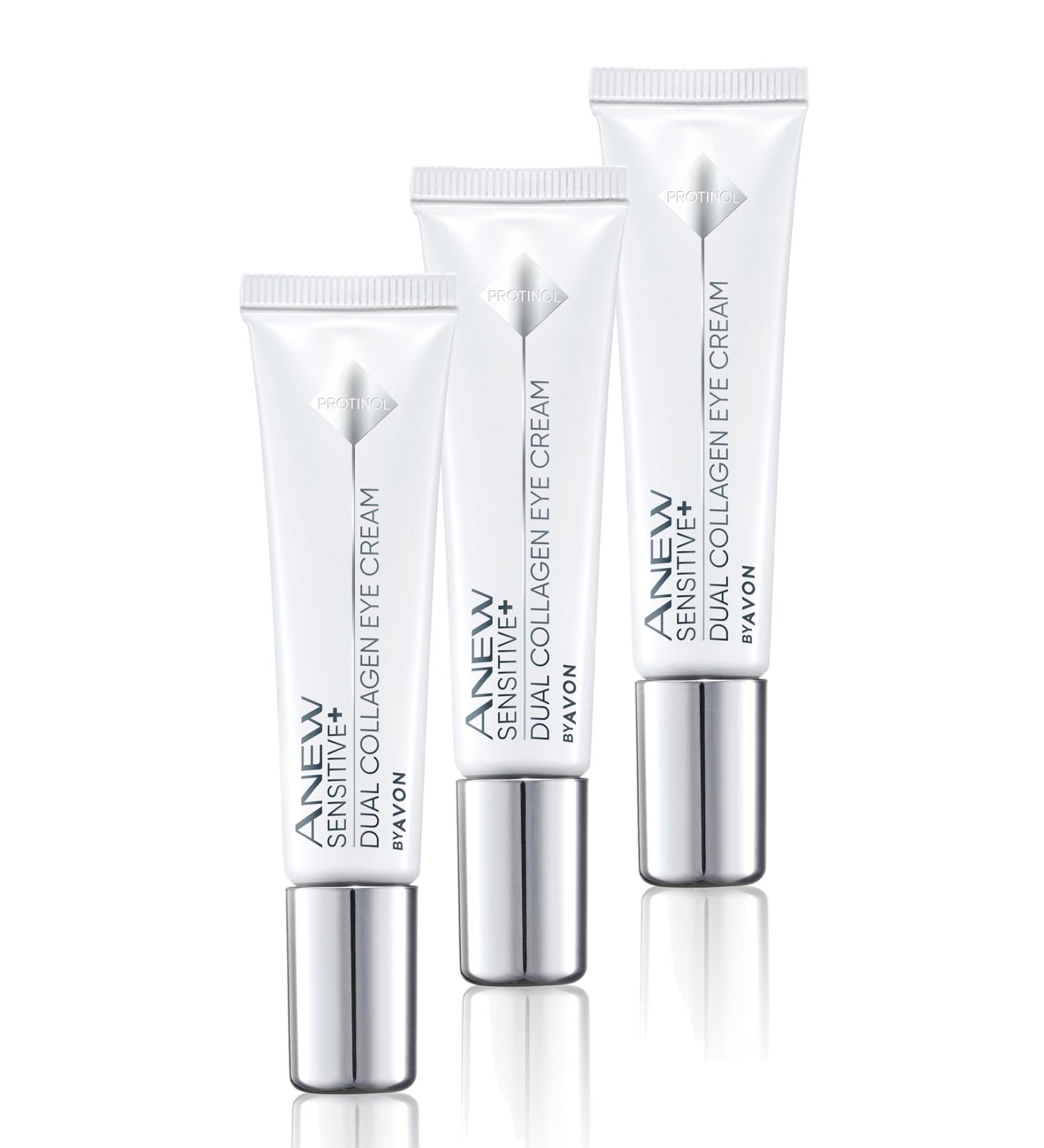 Avon Anew Sensitive Sensitive Skin Double Collagen Eye Cream 15 Ml. Triple Set