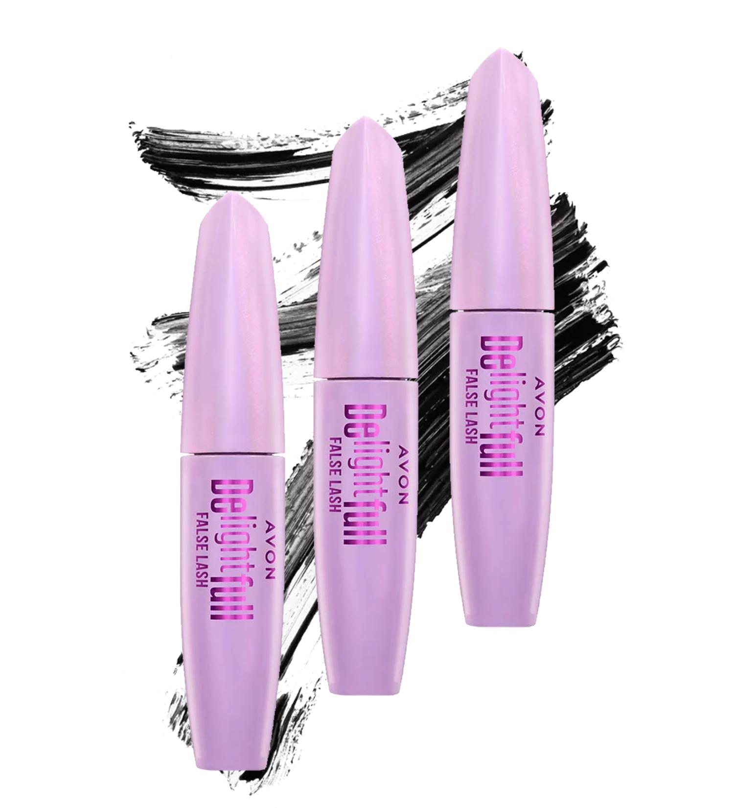 Avon Delightfull False Lash Mascara 10 Ml. Blackest Black Triple Set